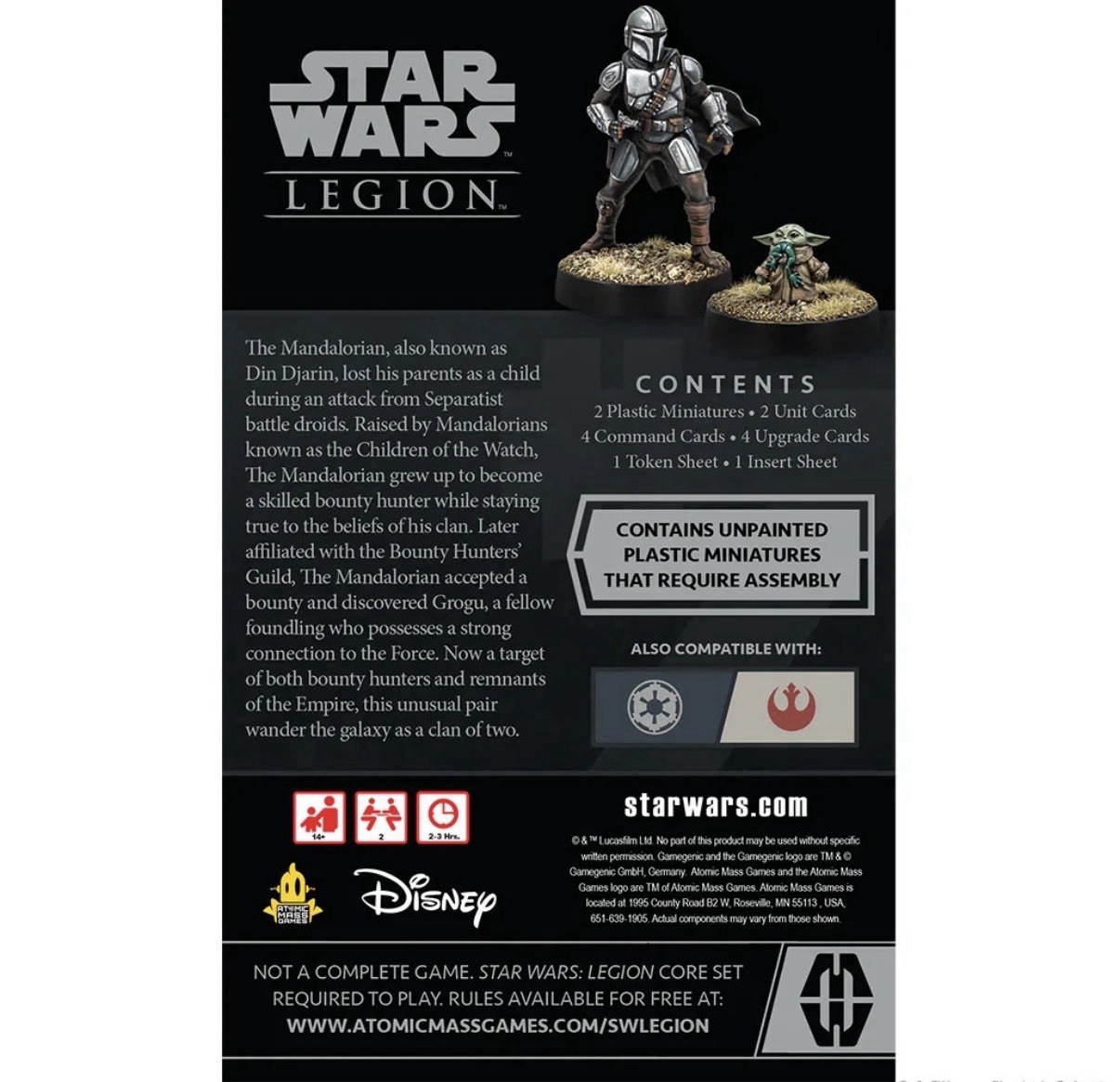Star Wars Legion – Din Djarin & Grogu Operative Expansion (BRAND NEW IN BOX)