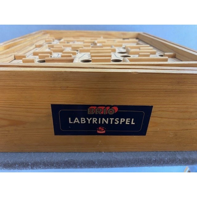 Vintage BRIO Labyrintspel Wooden Labyrinth Board Game Maze Made in Sweden