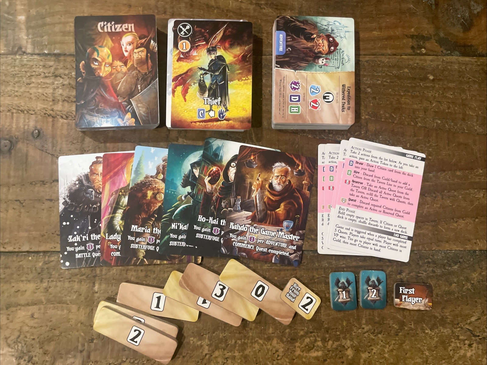 Quests of Valeria Card Game by Daily Magic Games 2016. Complete Excellent Shape.