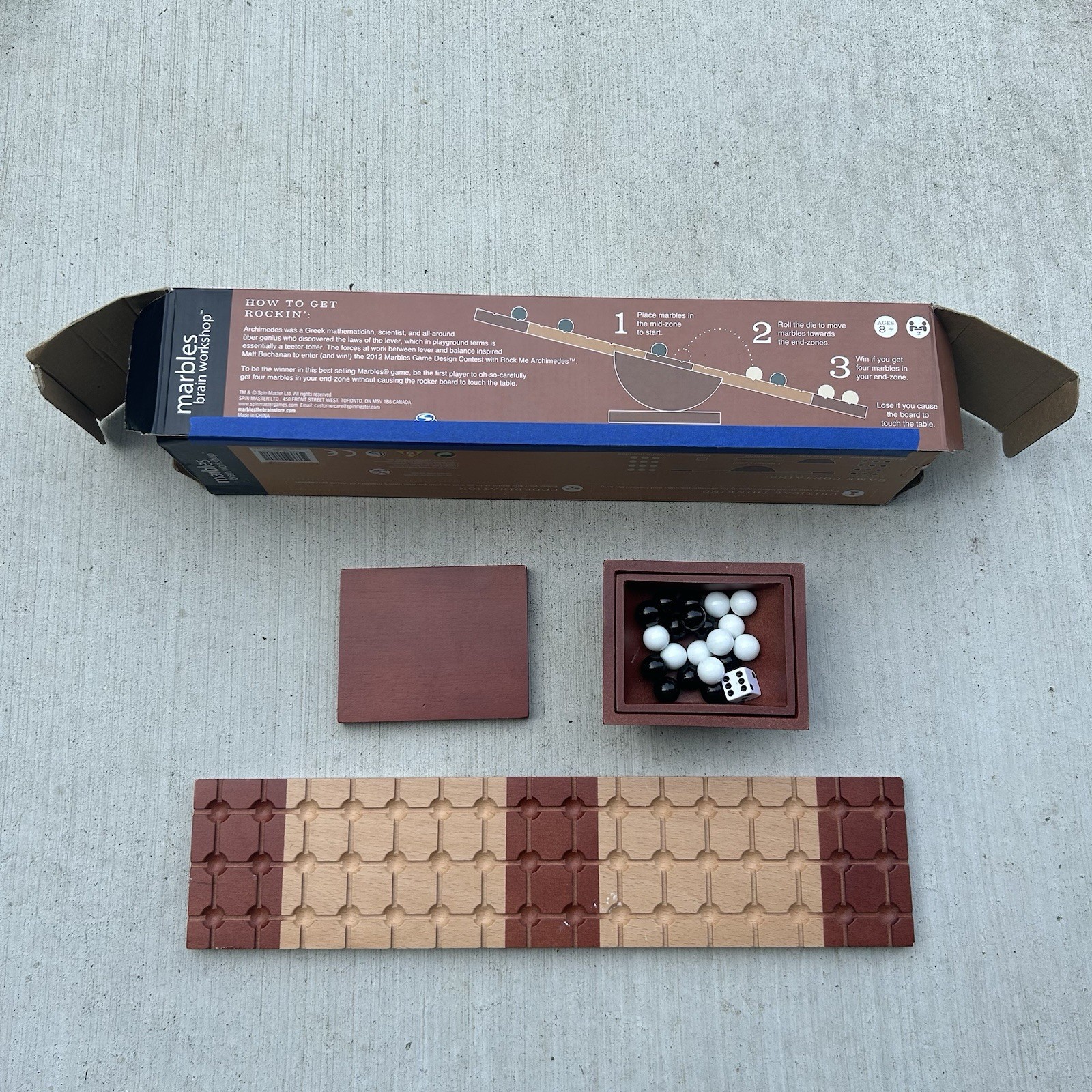 Rock Me Archimedes Marbles Brain Workshop Board Game Complete Set