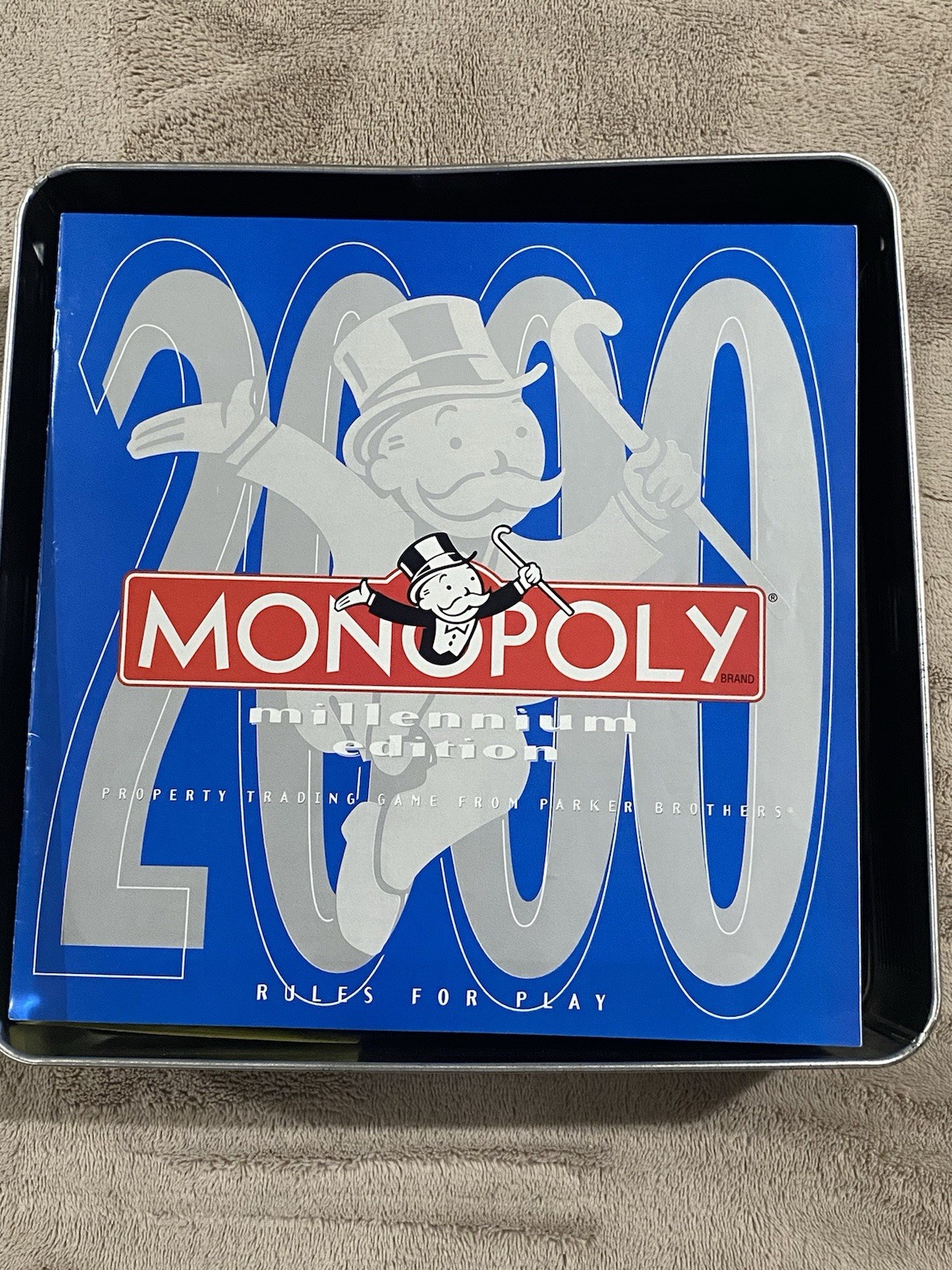 Monopoly 2000 Millennium Edition Collector Tin Parker Brothers Hasbro Complete