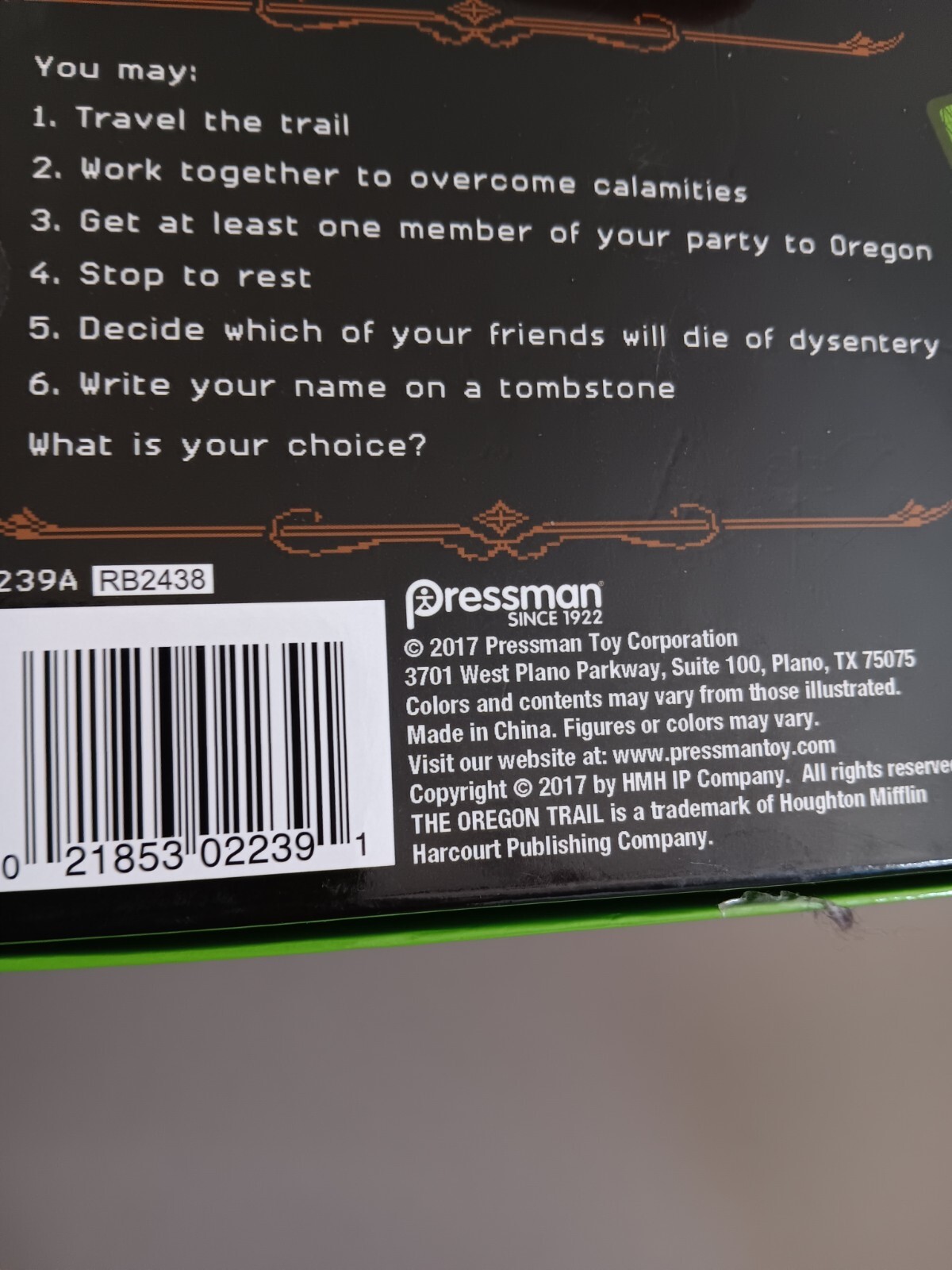The Oregon Trail Card Game Pressman 2016 2-6 Players Ages 12 and Up -Complete