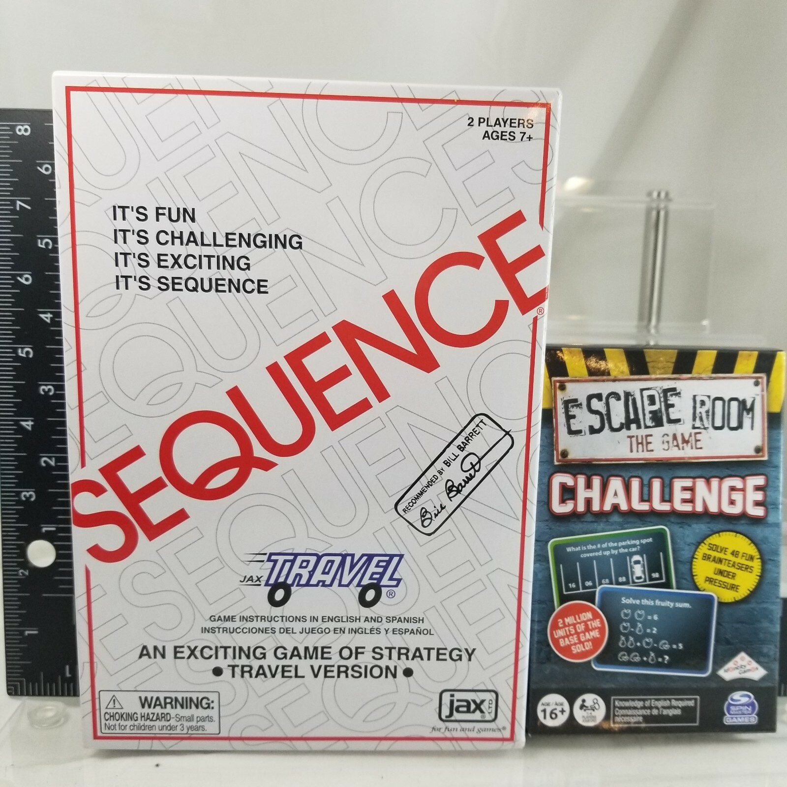 Sequence a Game of Stratategy in a Compact Travel Case & Escape Room CHALLENGE