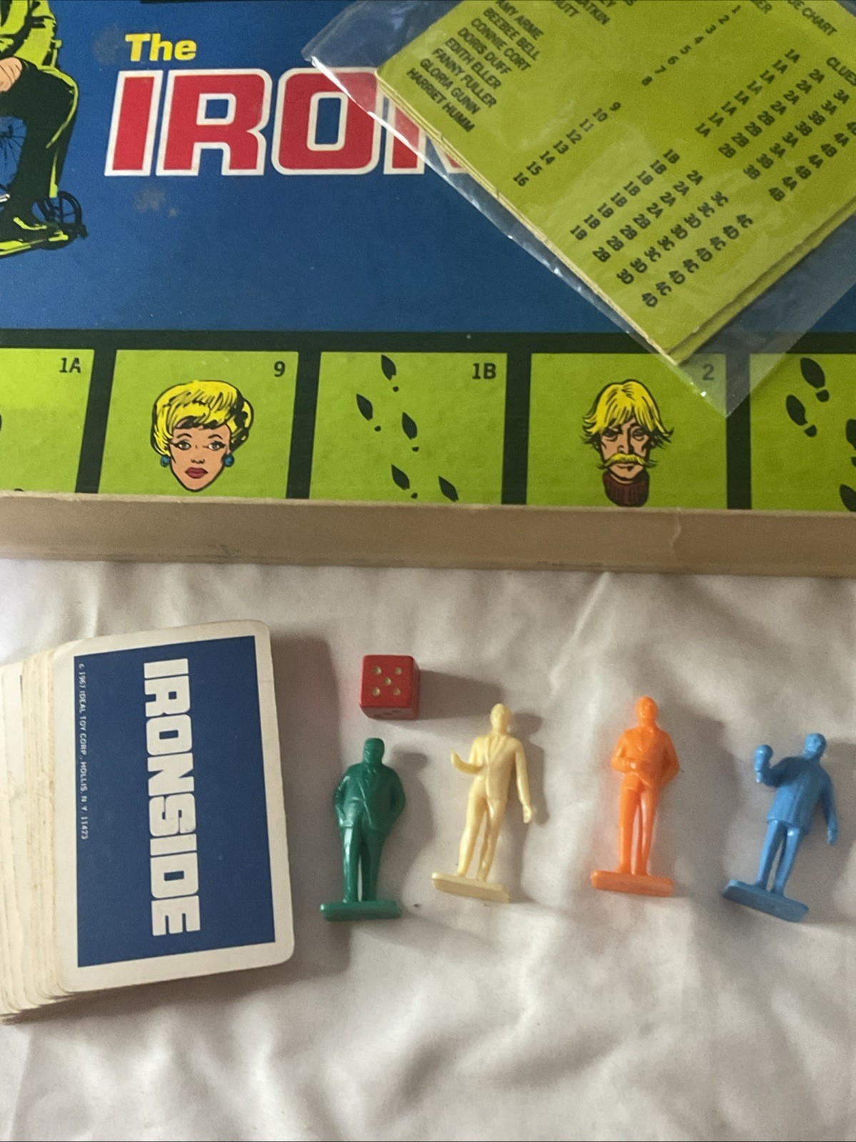 1967 IDEAL NBC IRONSIDE Board Game Based on TV Show Raymond Burr Rare