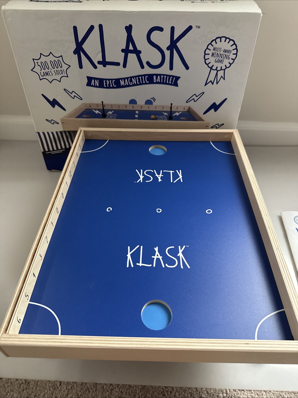 Klask Tabletop Game Magnetic Foosball Hockey Battle Party Denmark INCOMPLETE