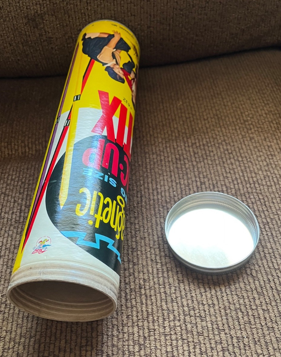 Vintage Magnetic King Size Pic-Up Stix #432 EMPTY TIN & Cardboard container ONLY