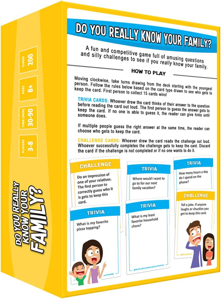 a Fun Family Game Filled with Conversation Starters and Challenges – Great for K