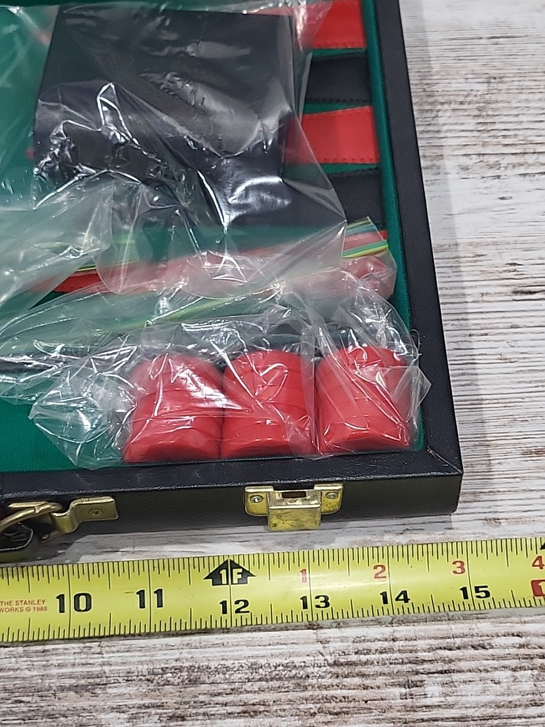 Vintage Reiss Backgammon Board Game Briefcase Set