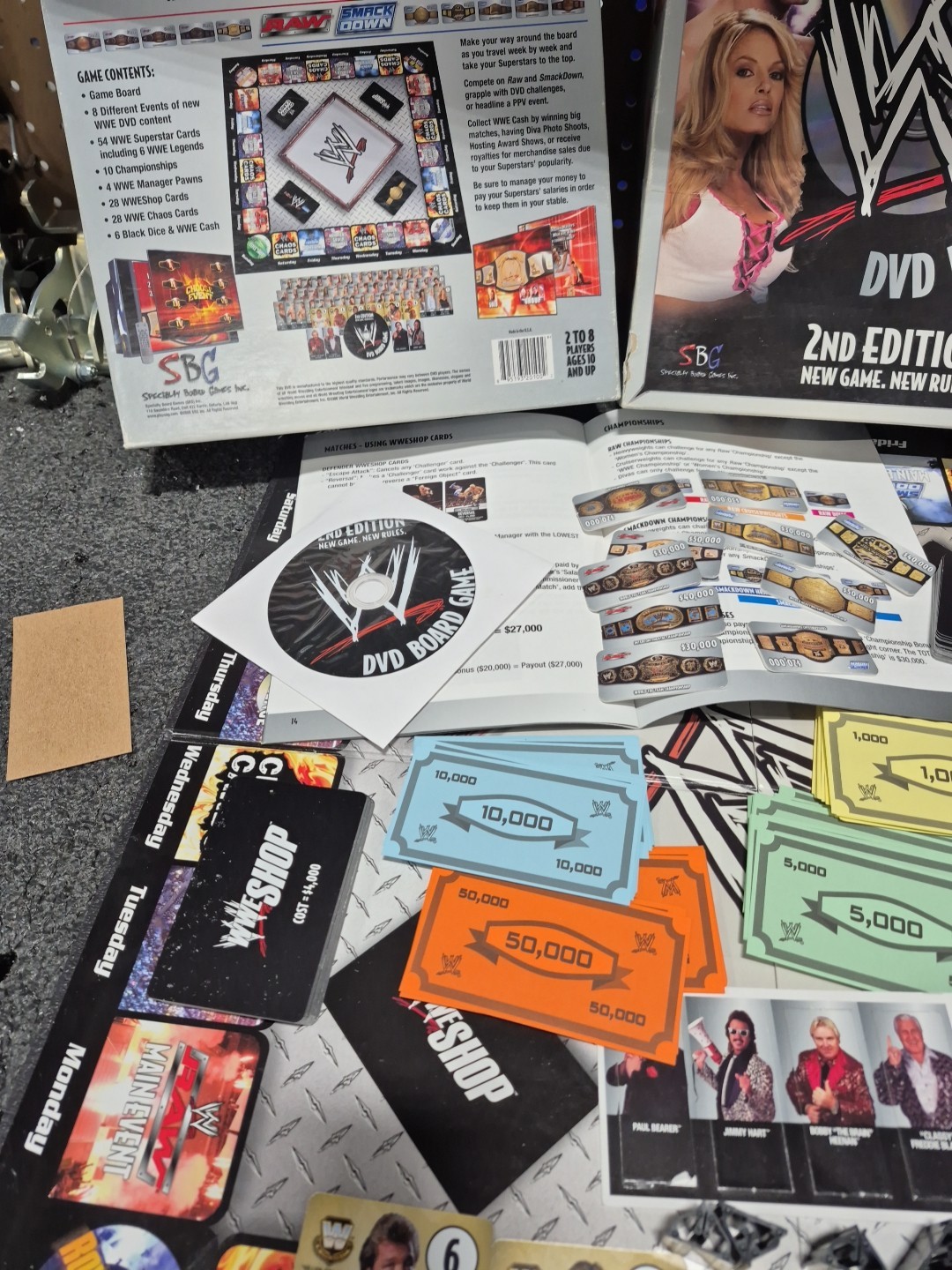 WWE DVD Board Game Wrestling 2nd Edition Raw Smackdown 2006 *incomplete