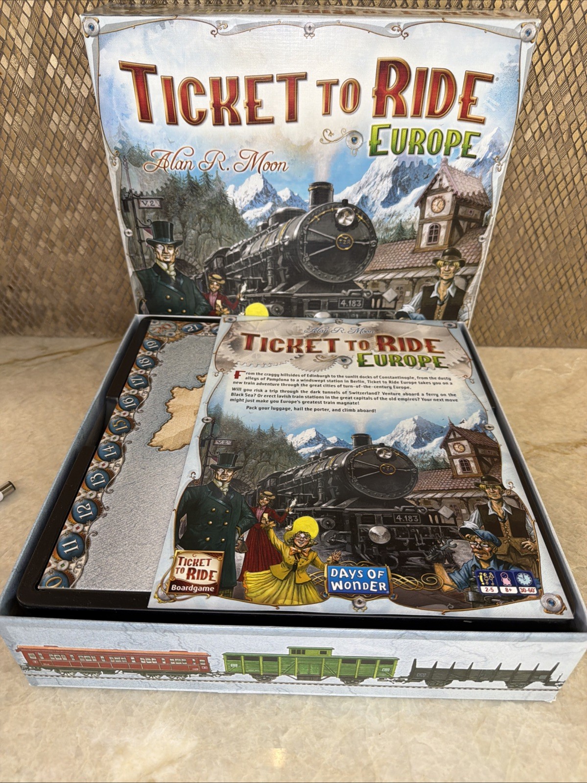 Ticket to Ride Europe Game Tunnels Ferries Train Stations Strategic New Sealed