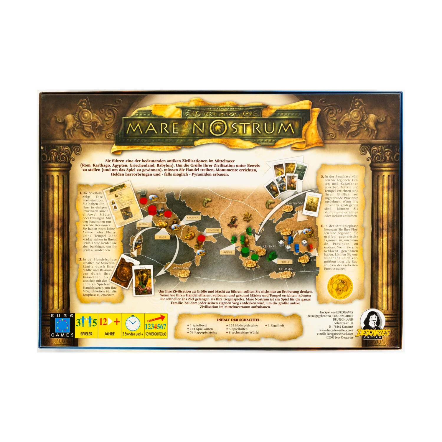 Eurogames Boardgame Mare Nostrum Box VG+/NM