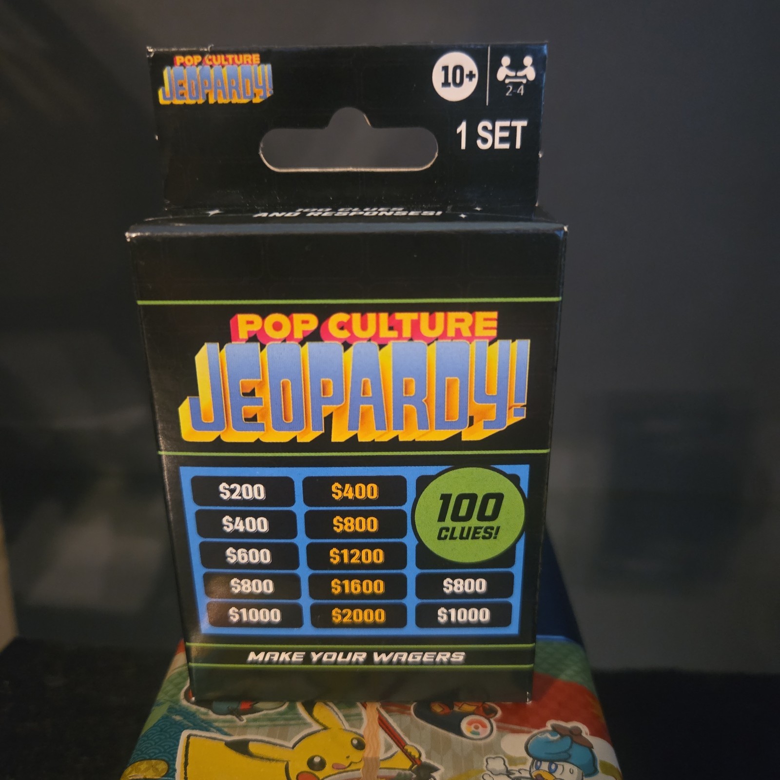 Pop Culture Jeopardy Trivia Card Game 100 Clues For Ages 10+ Standard Size Deck