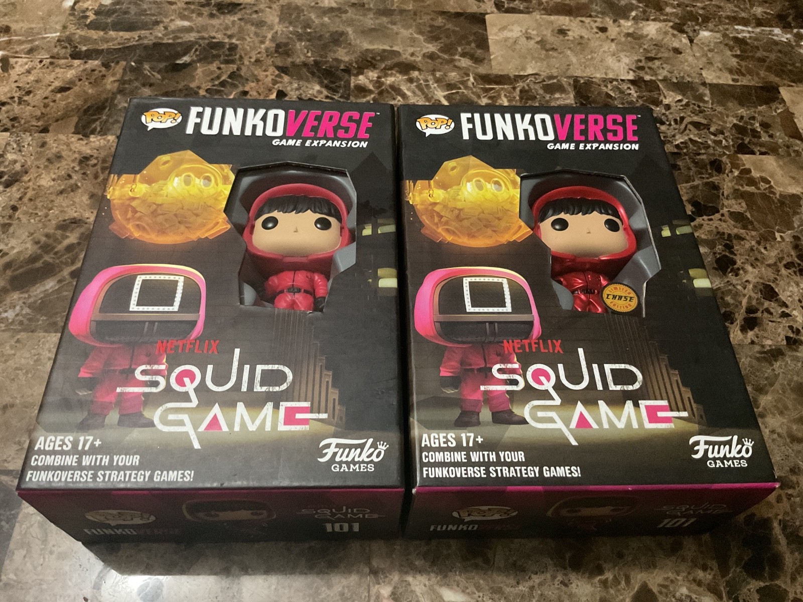 NEW Squid Game Pop! Funkoverse Strategy Game Expansion Pack + Chase Pack NIB