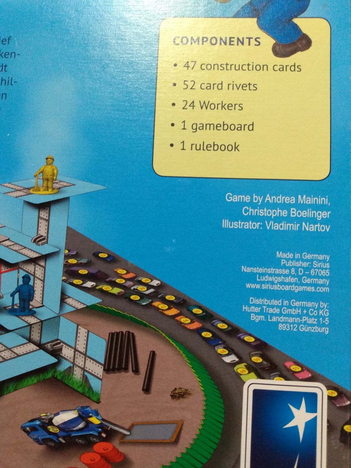 Game Skyscrapers Sirius Building & Blocking 2-4 play Ages 8 Up Mainini Boelinger