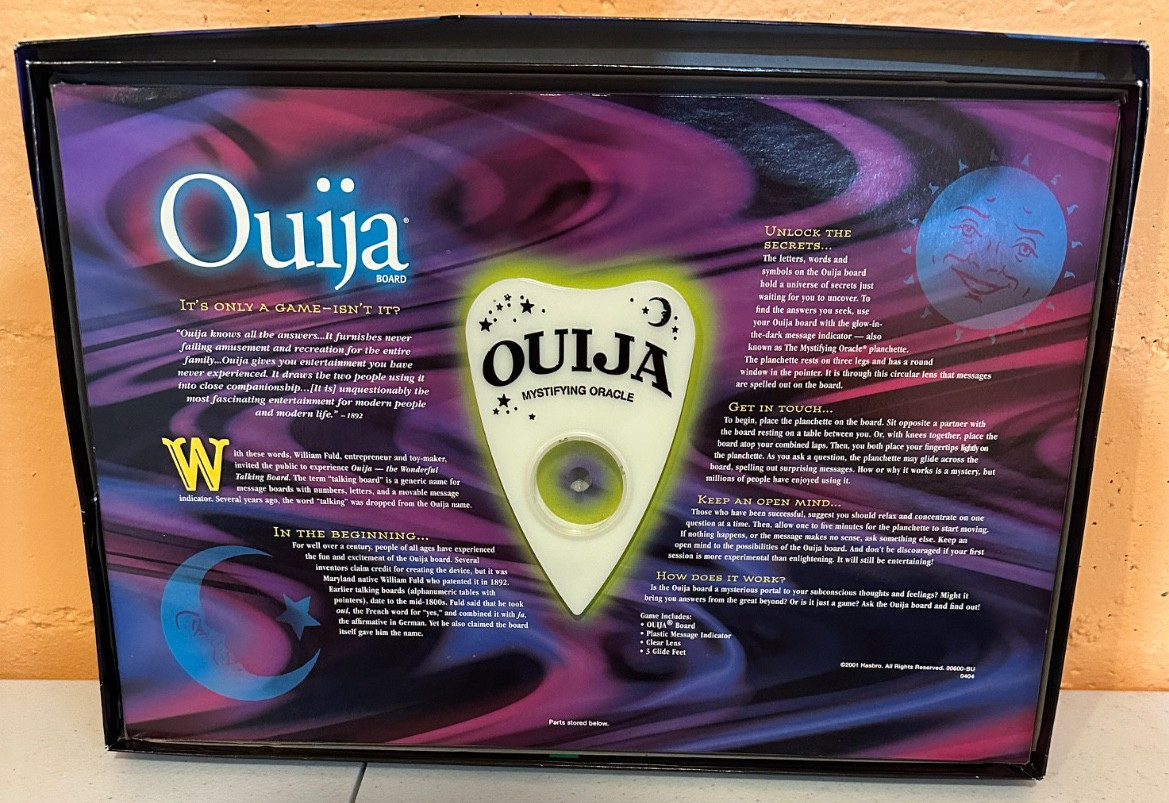 Vintage Hasbro Parker Brothers Glow In The Dark Ouija Board Game Complete