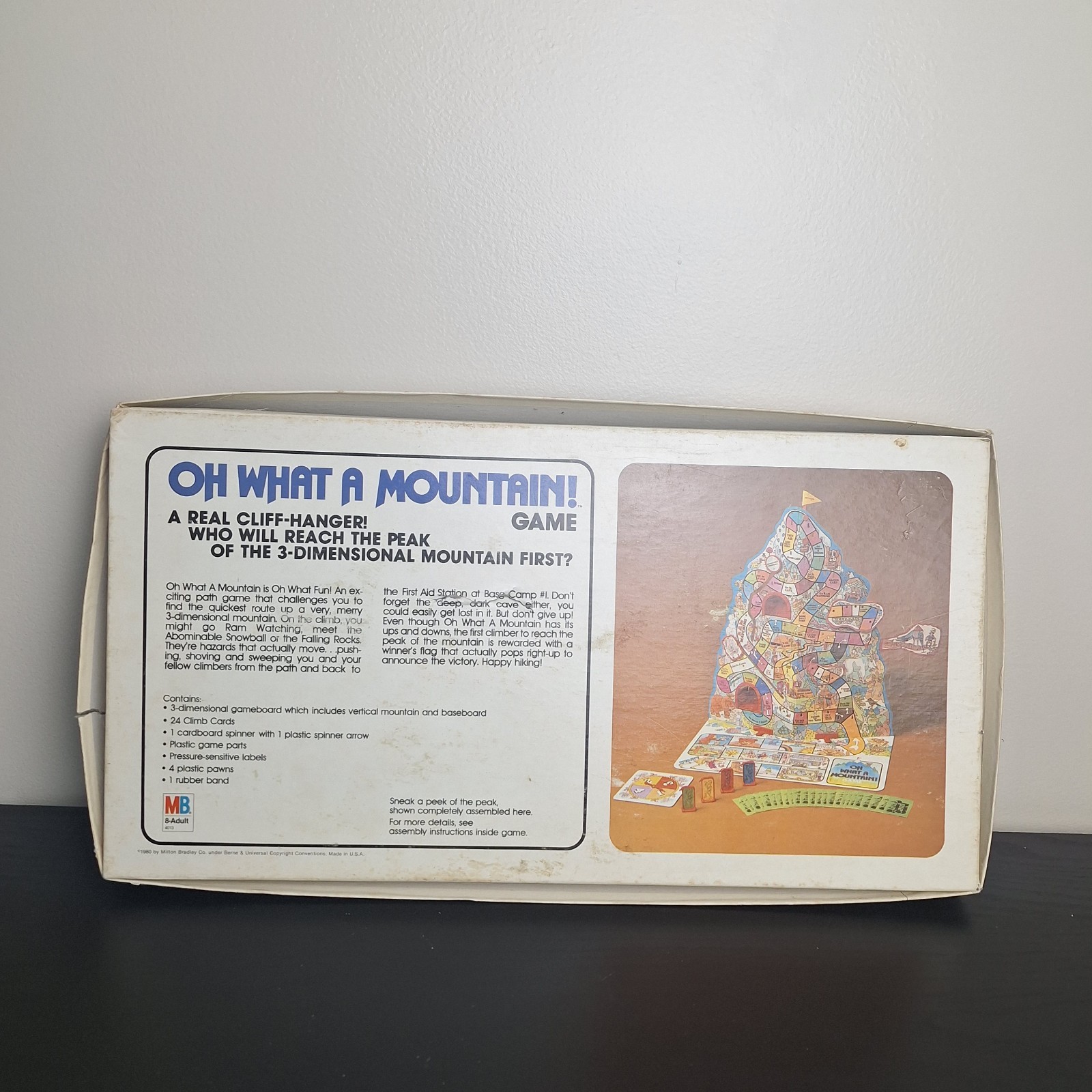 Milton Bradley Oh What a Mountain 3D Board Game Adventure VTG 100% COMPLETE-READ