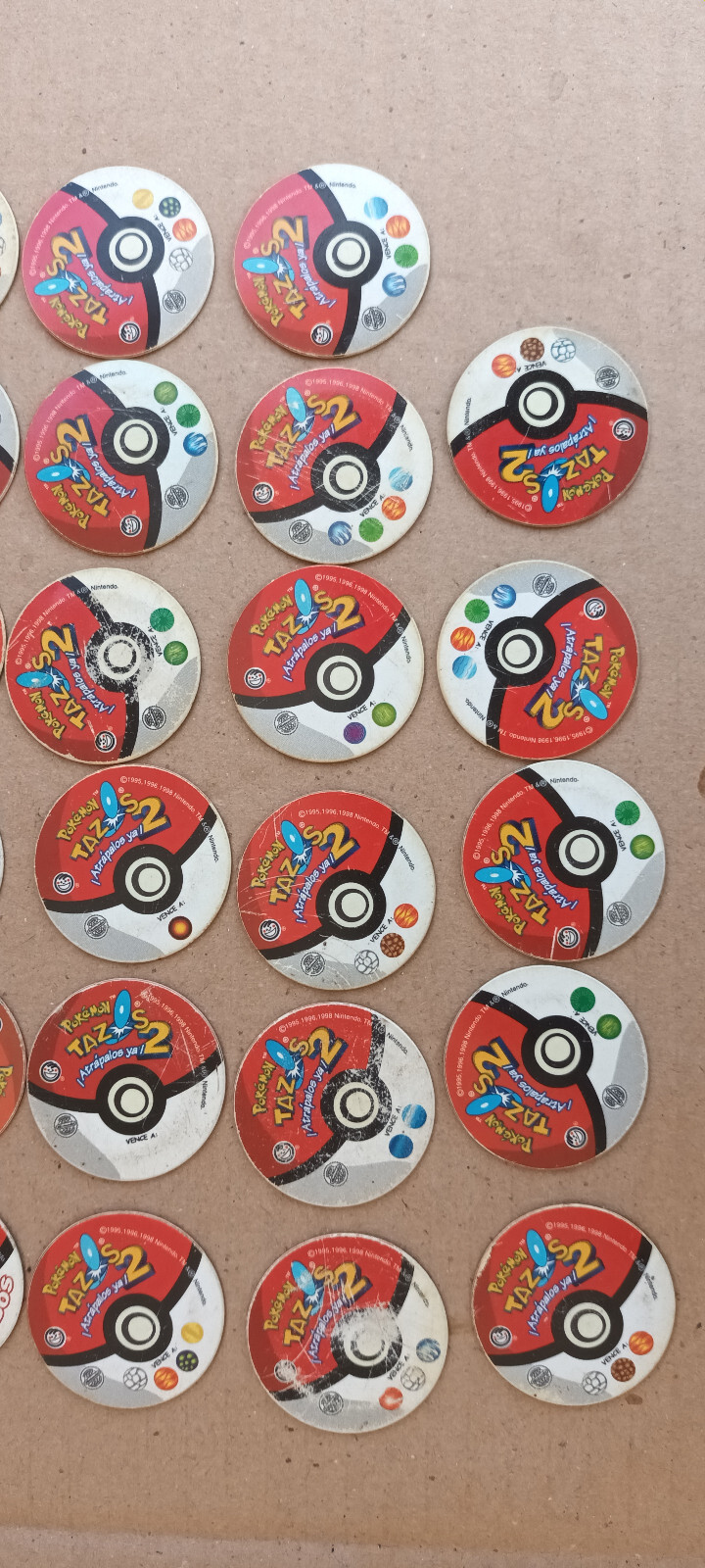 rare vintage Pogs 90’s lot 29 TAZOS POKEMON 3d Lenticular Pepsico Argentina