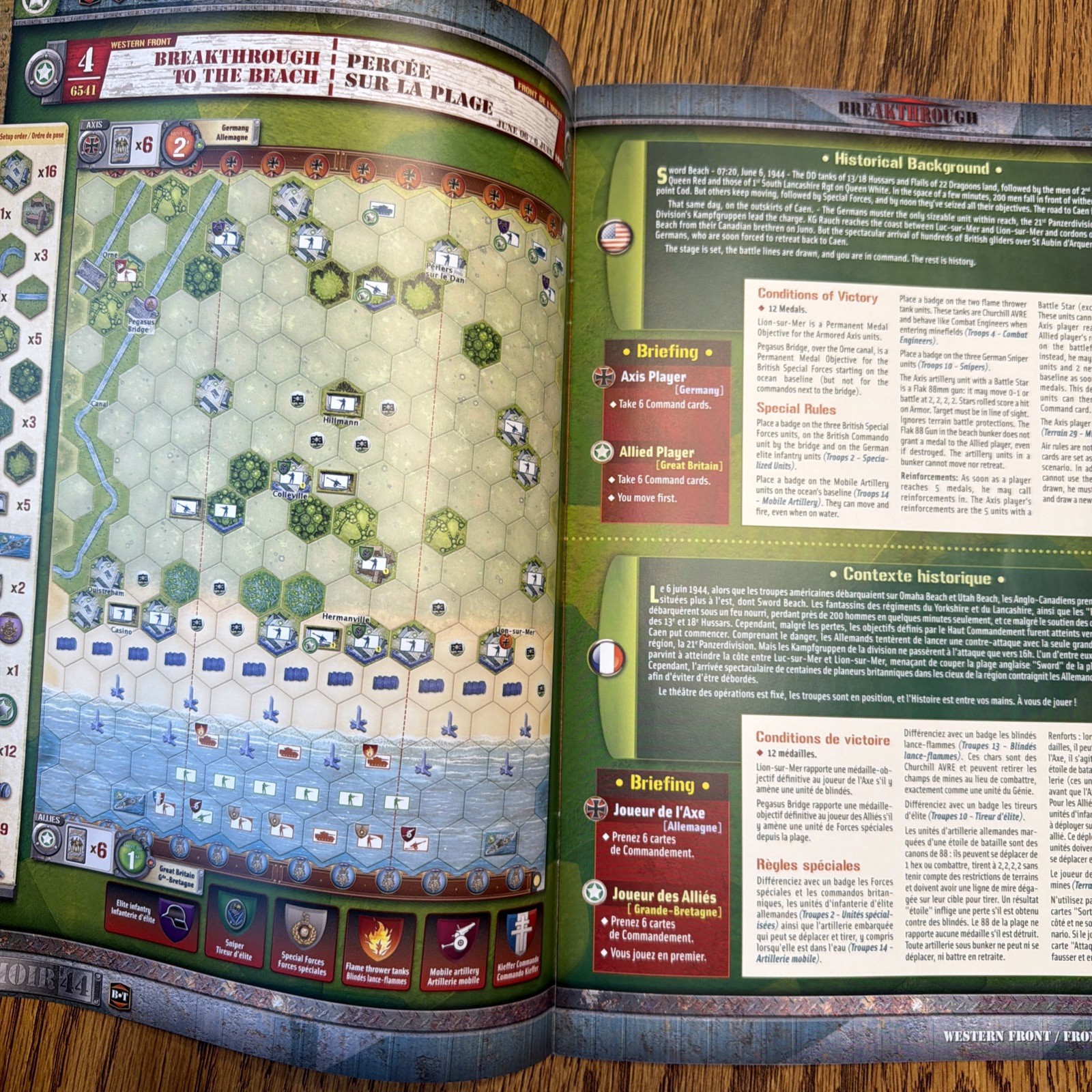 Memoir ’44 Breakthrough Board Maps & Manual Days of Wonder 15 Scenarios – EUC