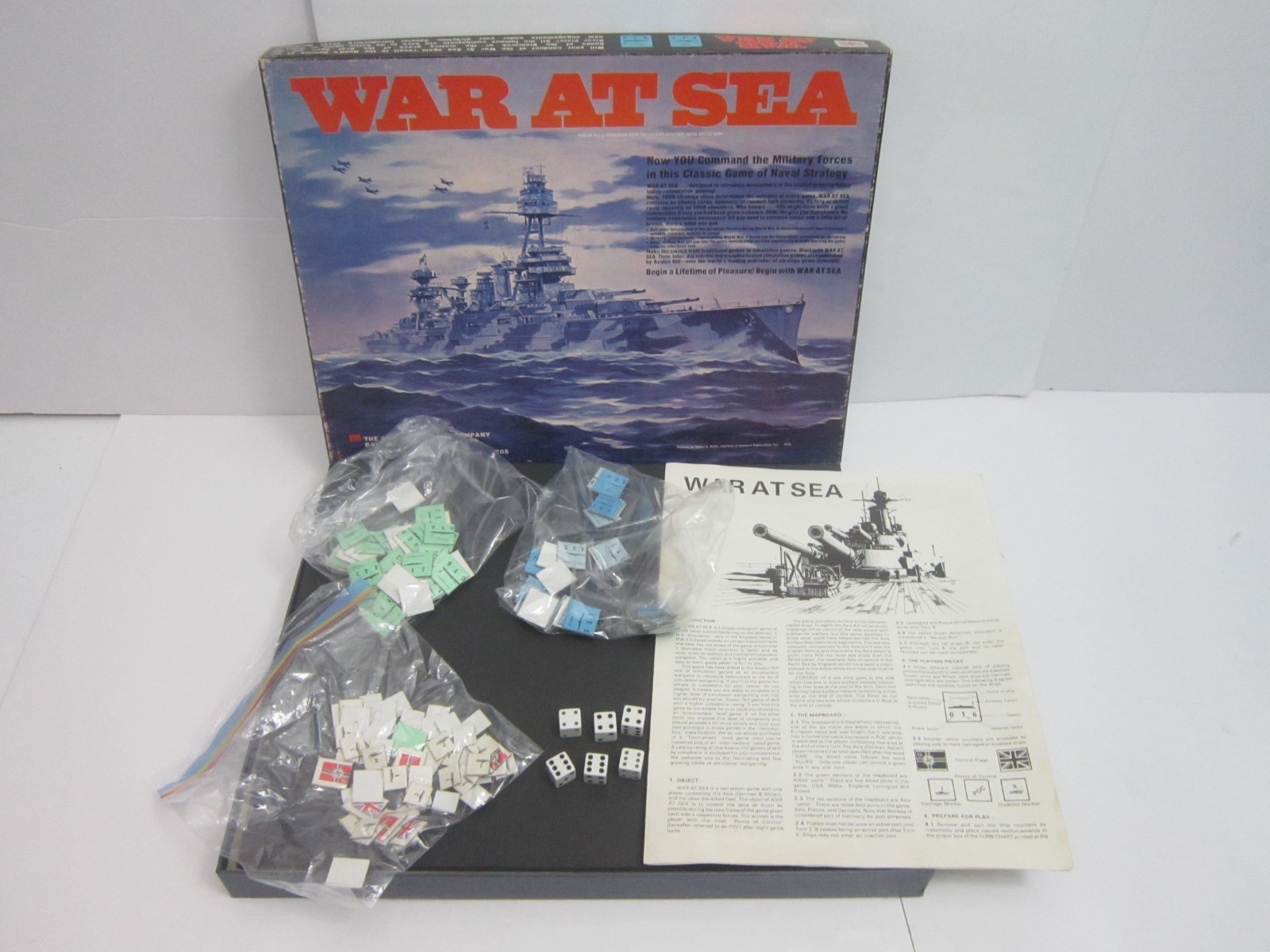 Lot 5 Avalon Hill Games Victory Pacific Luftwaffe Bismarck War At Sea Kriegspiel