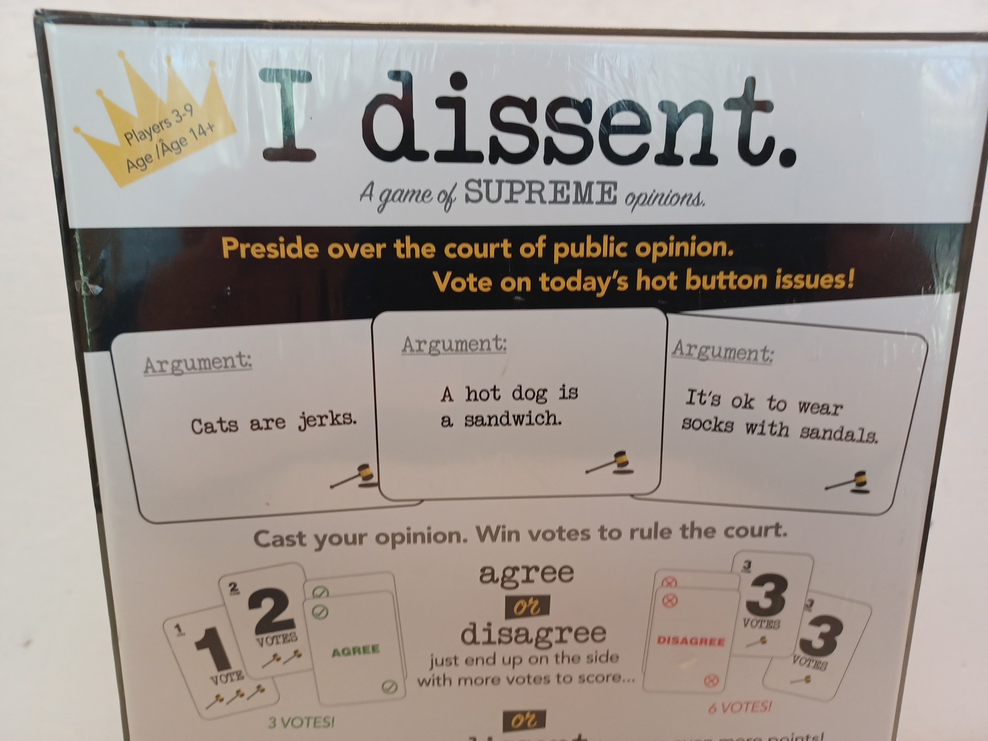 I Dissent Board Game A Game of Supreme Opinions Ruth Bader Ginsberg FREE SHIP