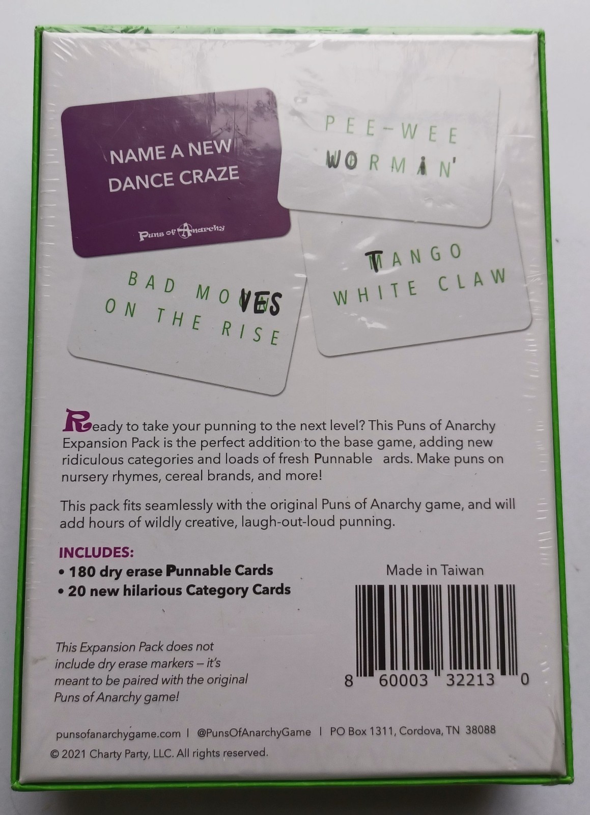 Puns of Anarchy Expansion Pack Sealed 2021 Party Game Add-On 180 Cards Charty