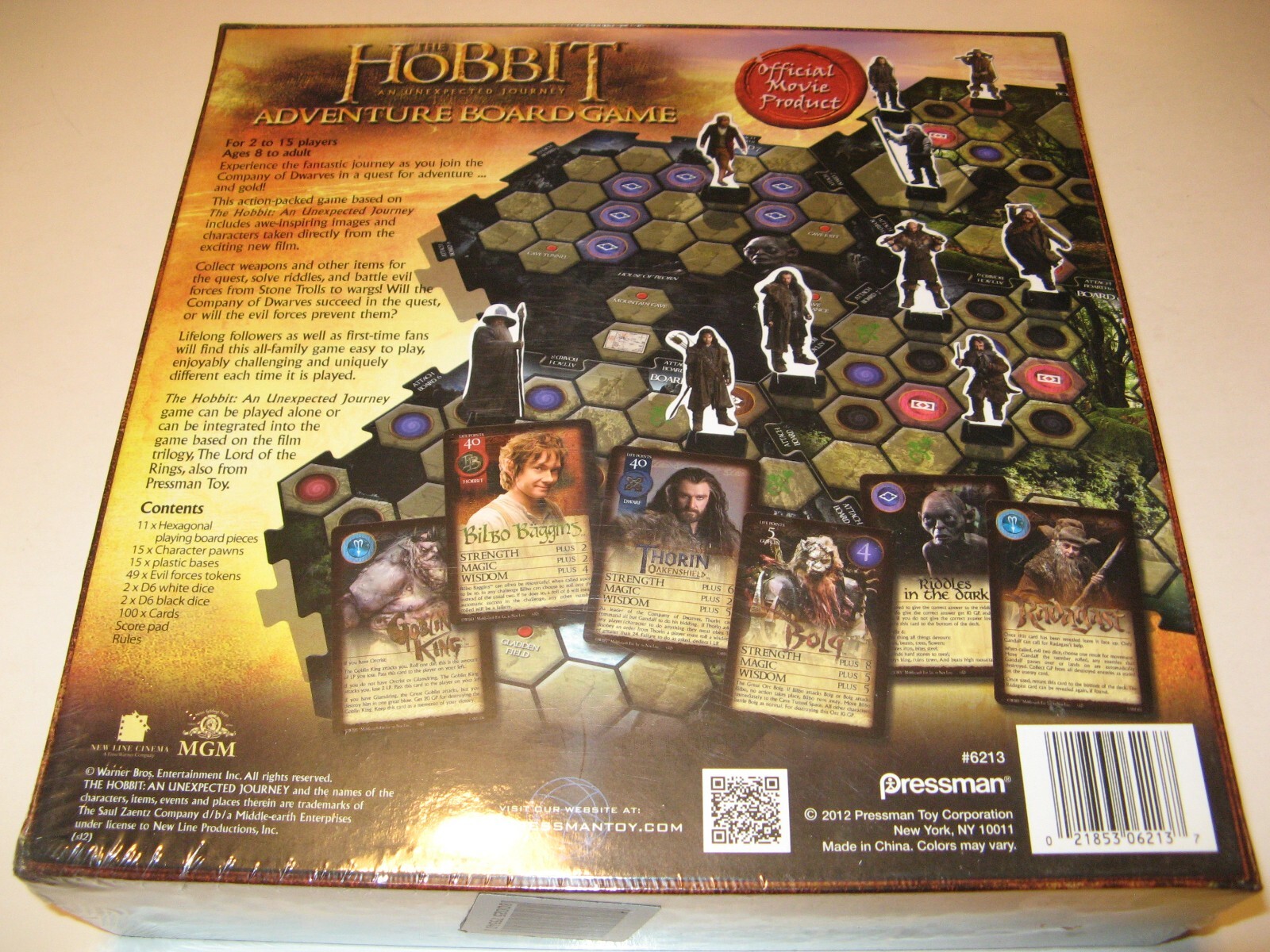 Hobbit Unexpected Journey Adventure Board Game SW Pressman family 2012 LOTR