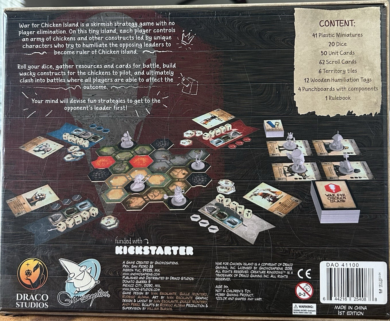 War for Chicken Island Board Game Kickstarter Exclusive Content Complete