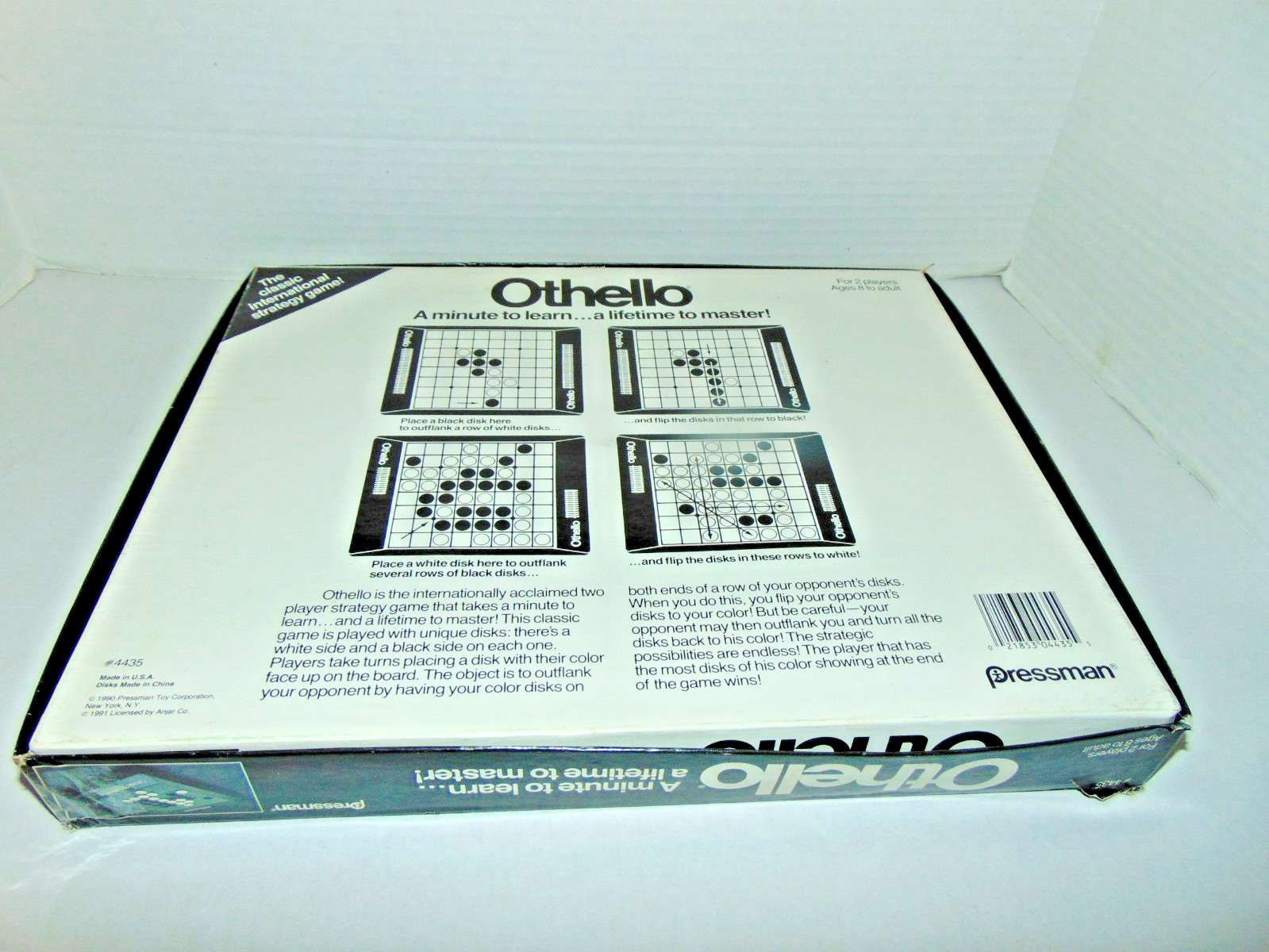 Vintage, Othello Pressman, 1990, Version Strategic Board Game, Complete