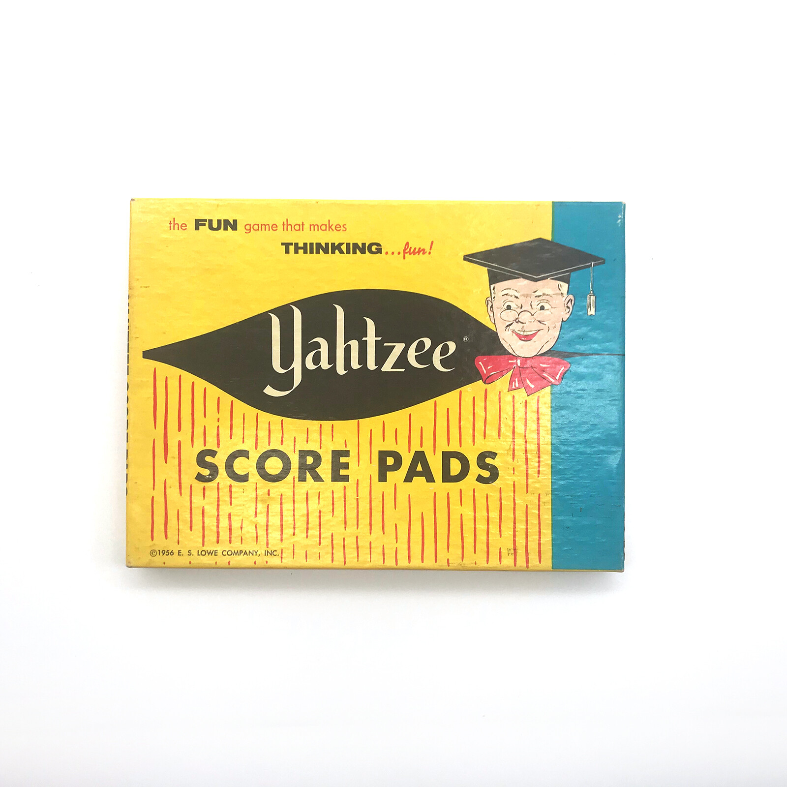 VTG Vintage 1950’s-60’s Yahtzee – Score Pads (3) – in Original Box E.S. Lowe Co