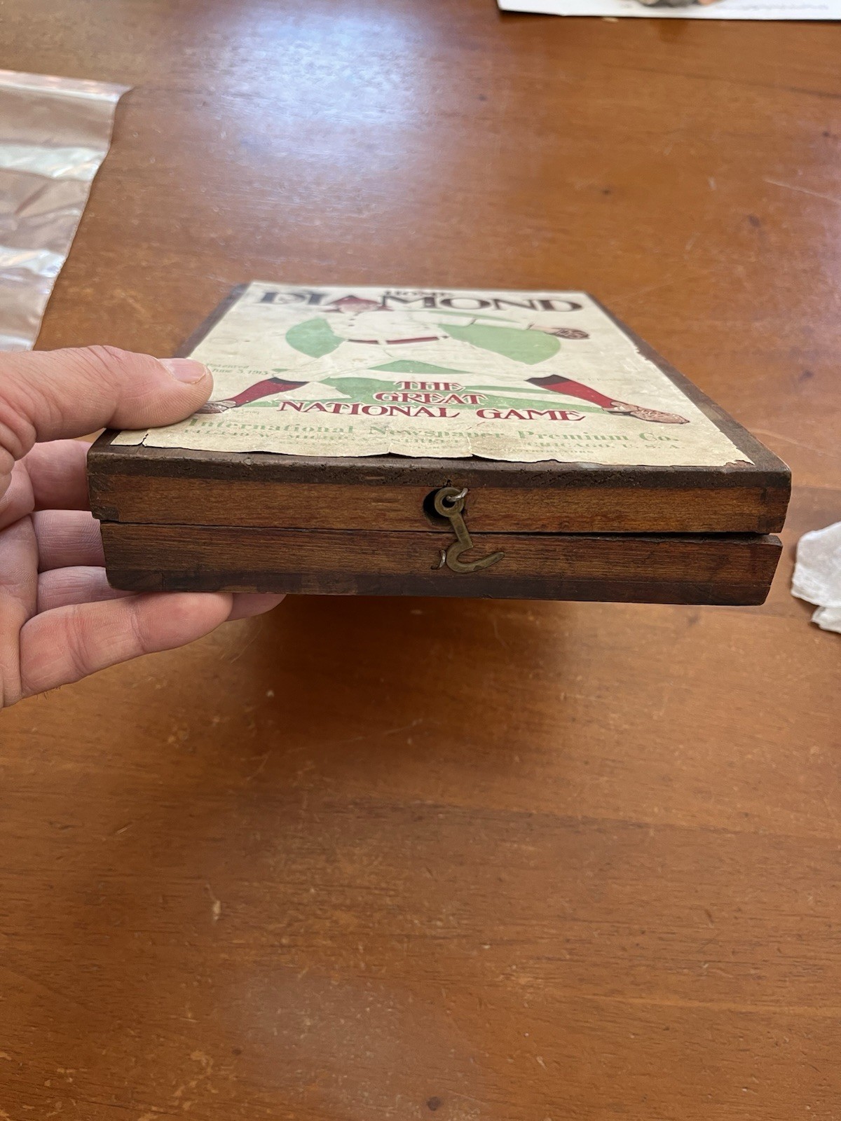 Vintage Rare 1913 Tin + Wood Home Diamond Baseball The Great National Game