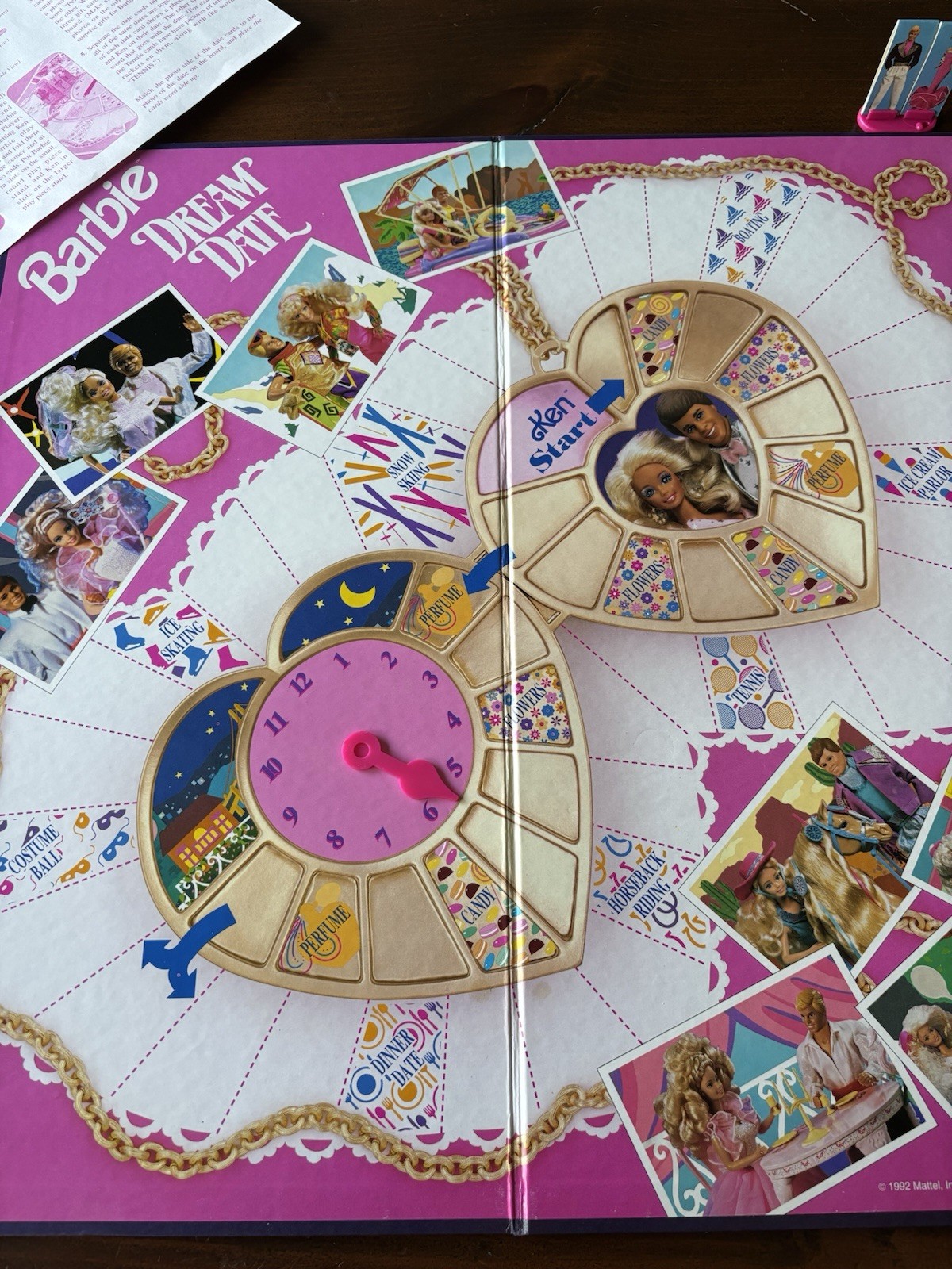 Barbie Dream Date Board Game 1992 Complete VINTAGE Doll Golden Mattel Ken