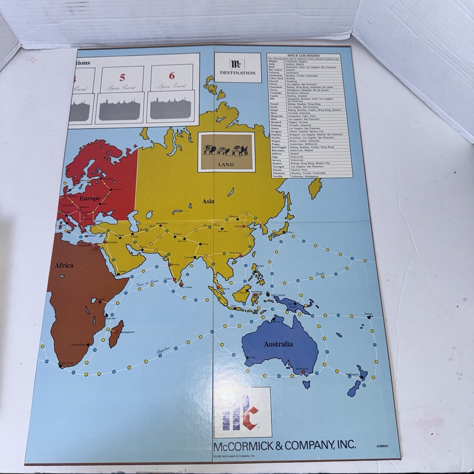 Avalon Hill 1988 – Spices of the World game – McCormick Company (UNCUT + UNP)