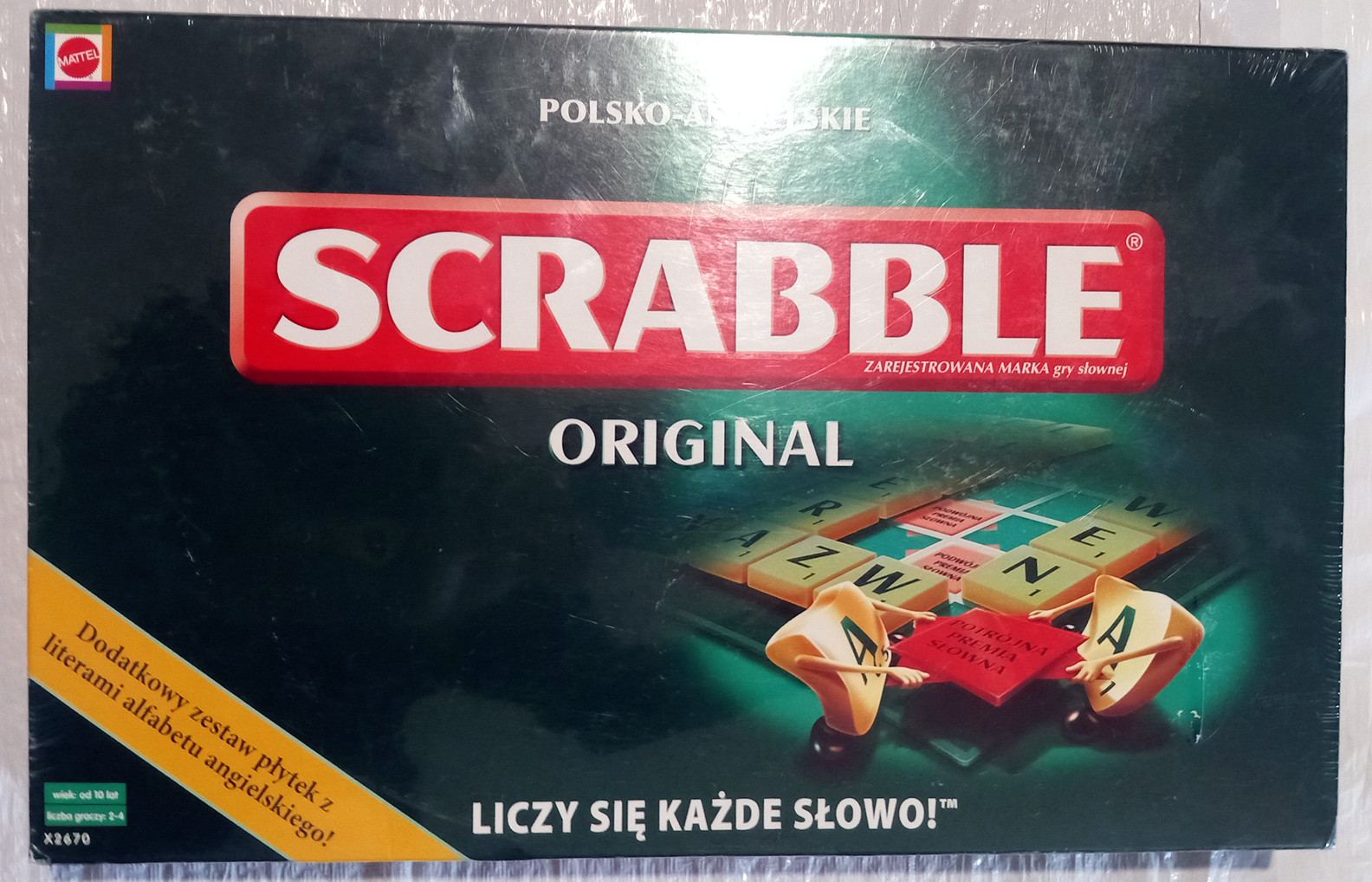 Mattel Scrabble Polish English Edition X2670 Sealed Bilingual Board Game Rare