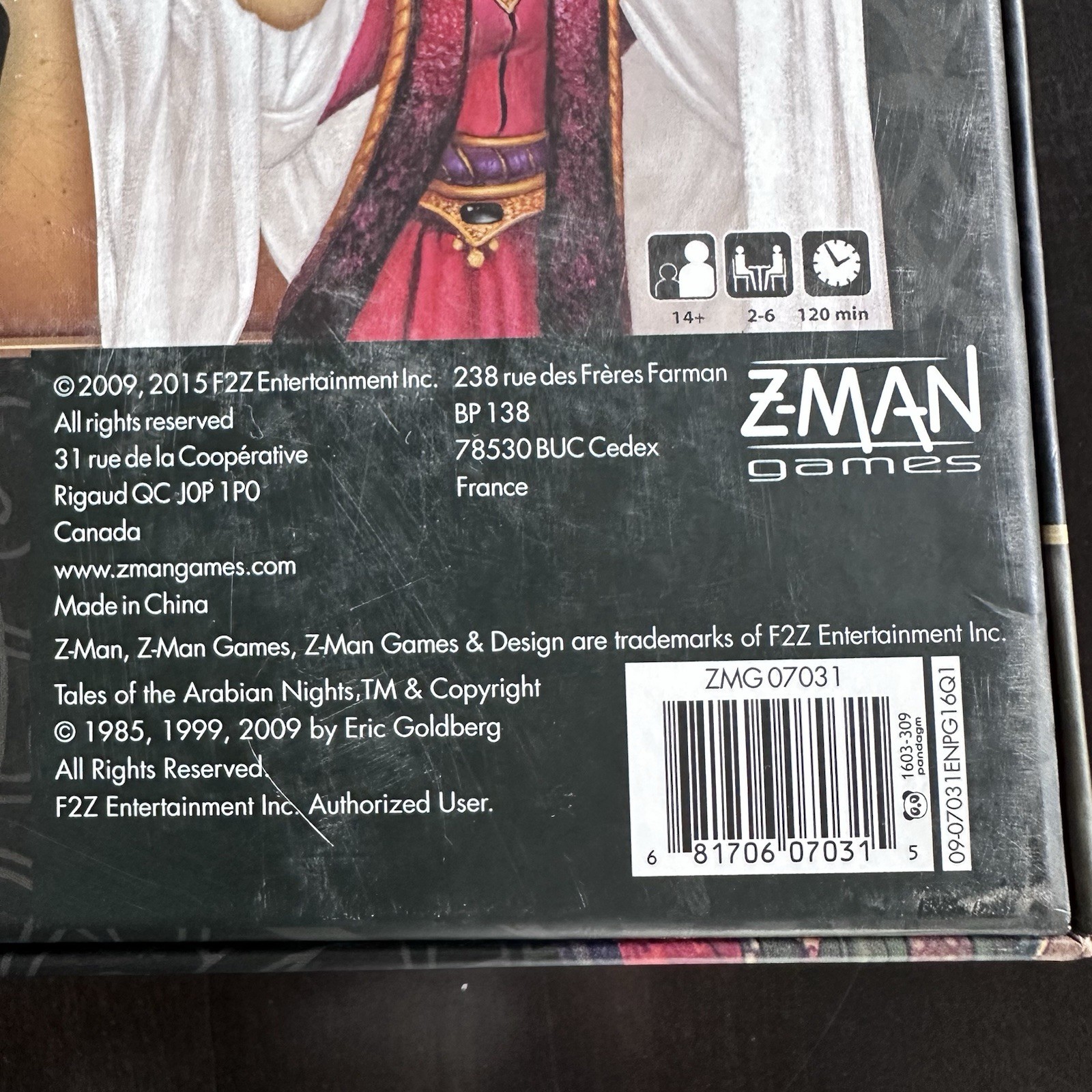Tales of the Arabian Nights Z-Man ZM7031 Storytelling Board Game COMPLETE READ