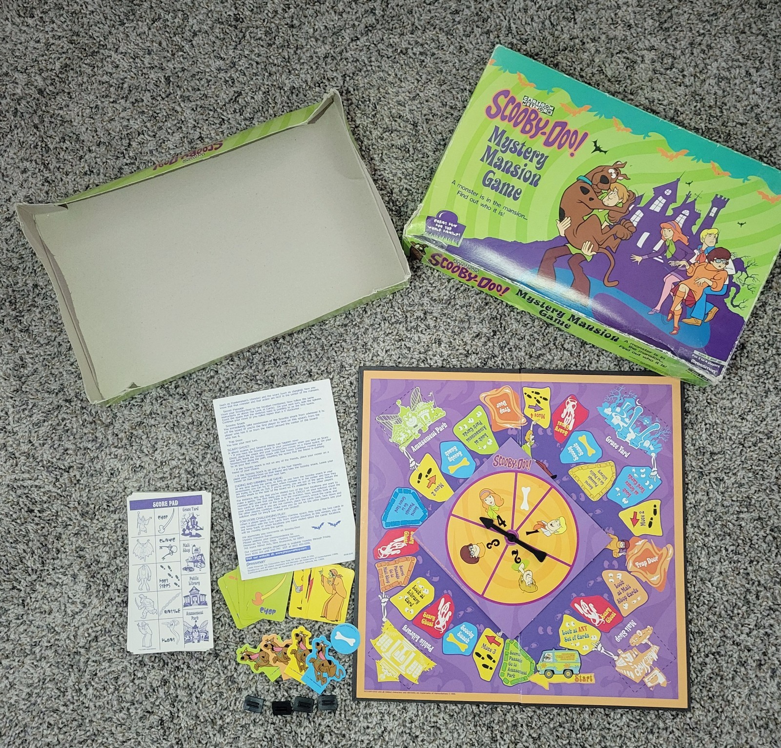 Vintage SCOOBY-DOO! Board Game lot! 3 games! All COMPLETE 1999 Pressman Games