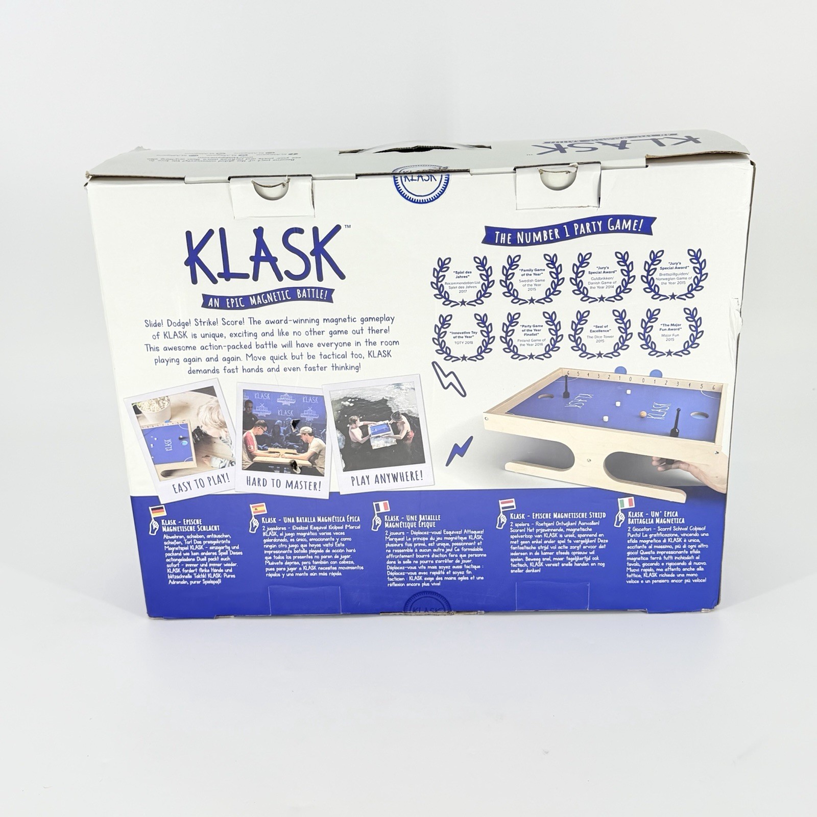 KLASK Magnetic Table Game Complete Board Game 2 Player Fast Action
