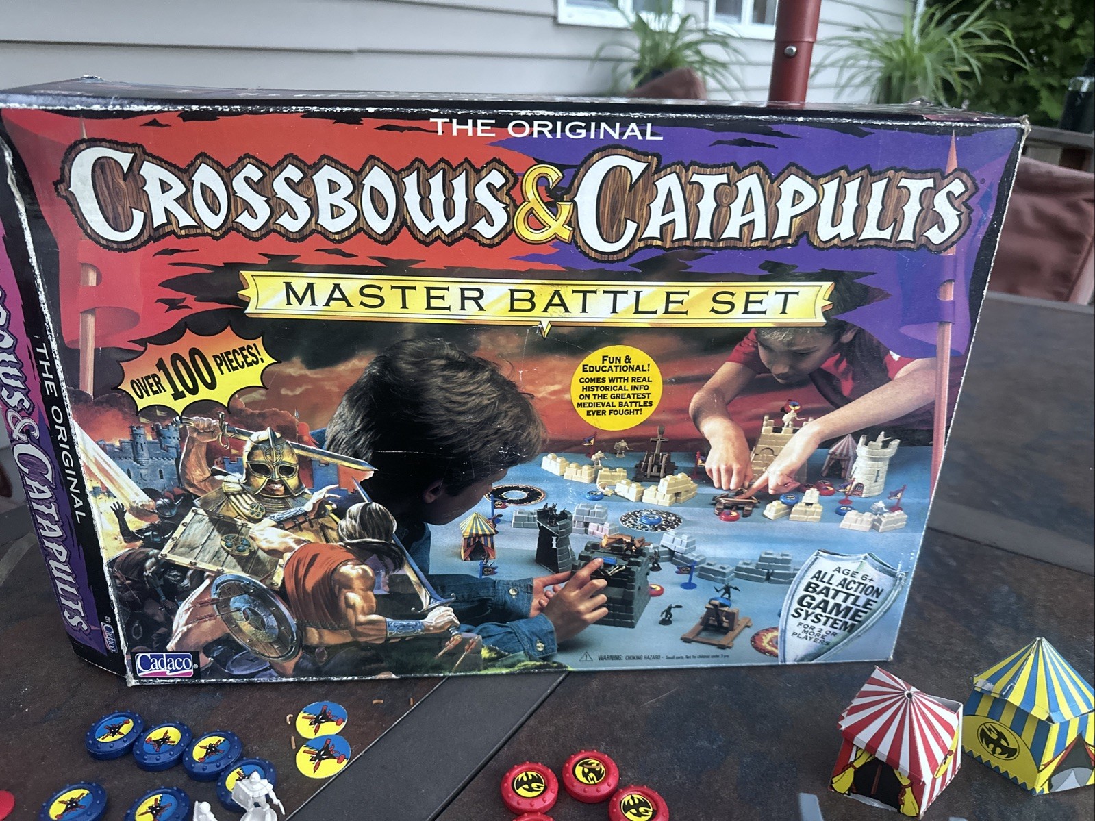 Crossbows And Catapults Master Battle Set 1997 Cadaco With Box Incomplete