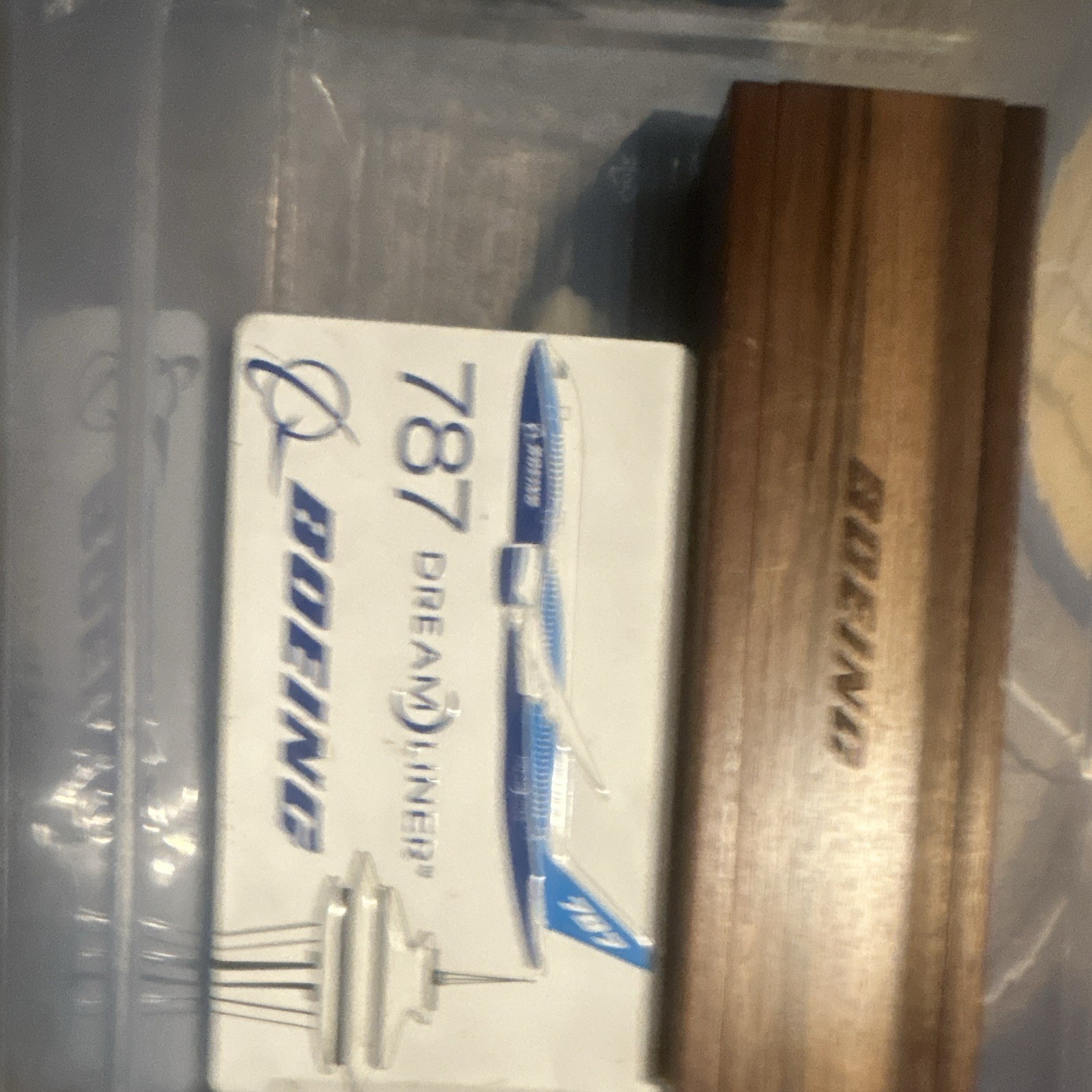 Boeing 787 Dreamliner Travel-Size Dominoes Board Game Set Wooden Case
