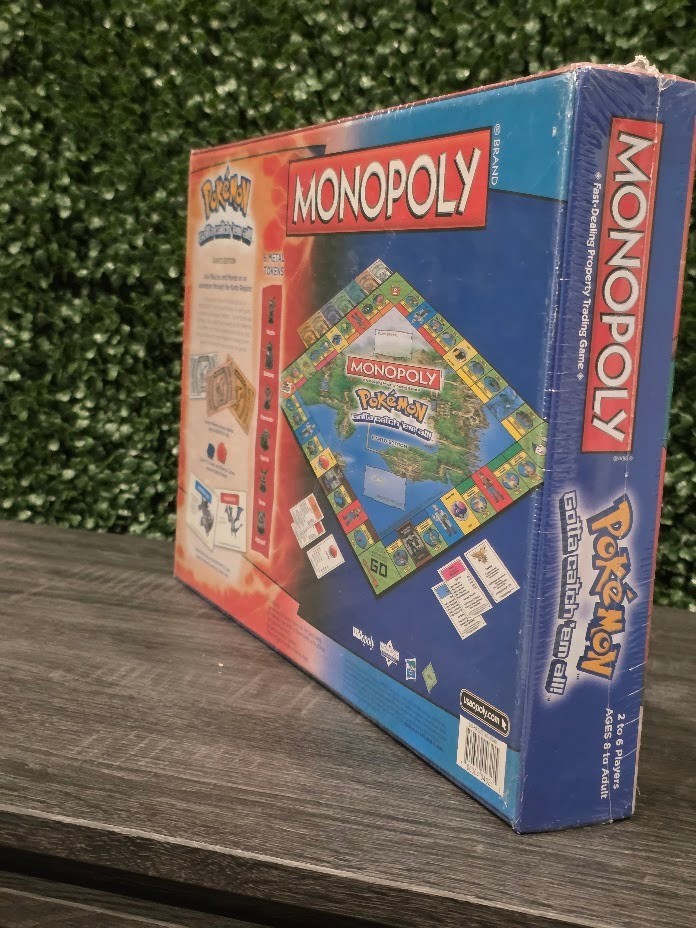 Monopoly Pokemon Kanto Edition Board Game with 6 Metal Tokens – New Sealed
