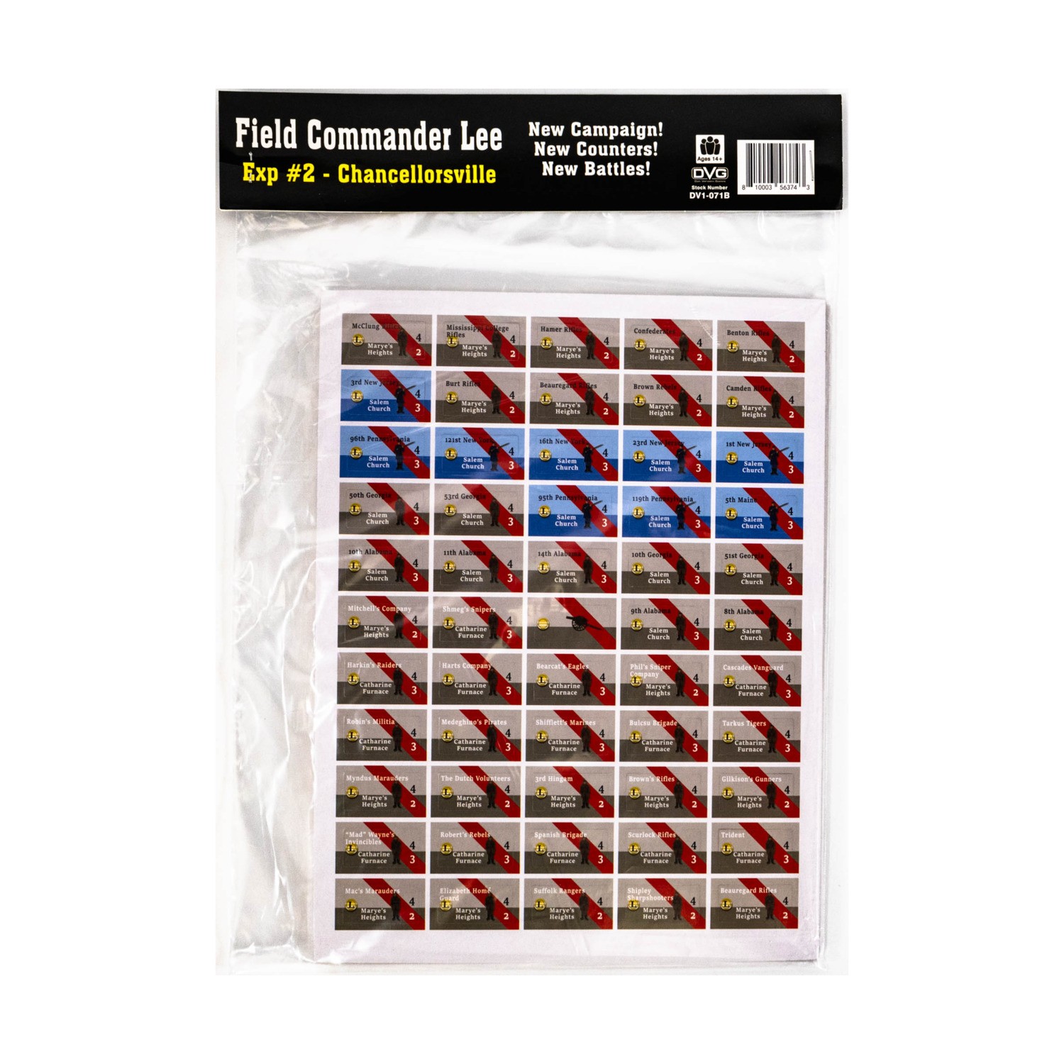 DVG War Game Field Commander Lee – Expansion #2 Chancellorsville Bag New