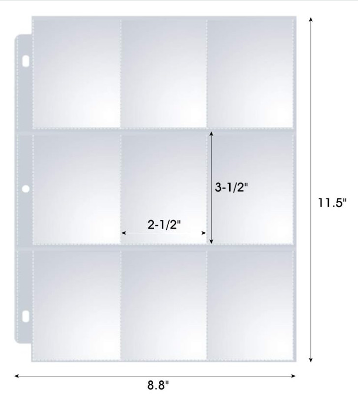 36 Pack 9 Pocket Page Protector, Sooez Trading Card Sleeves Pages Clear – NEW