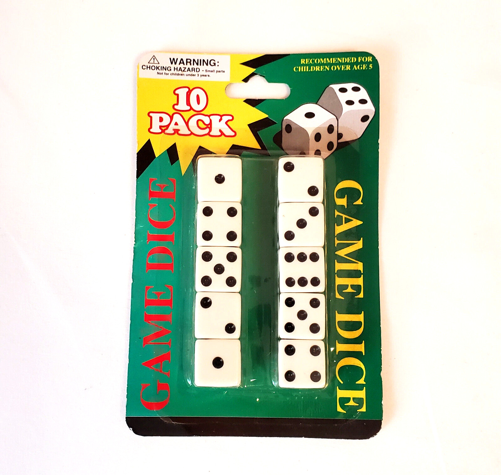 10 Pack Game Dice Recommended Ages 5+ New & Sealed
