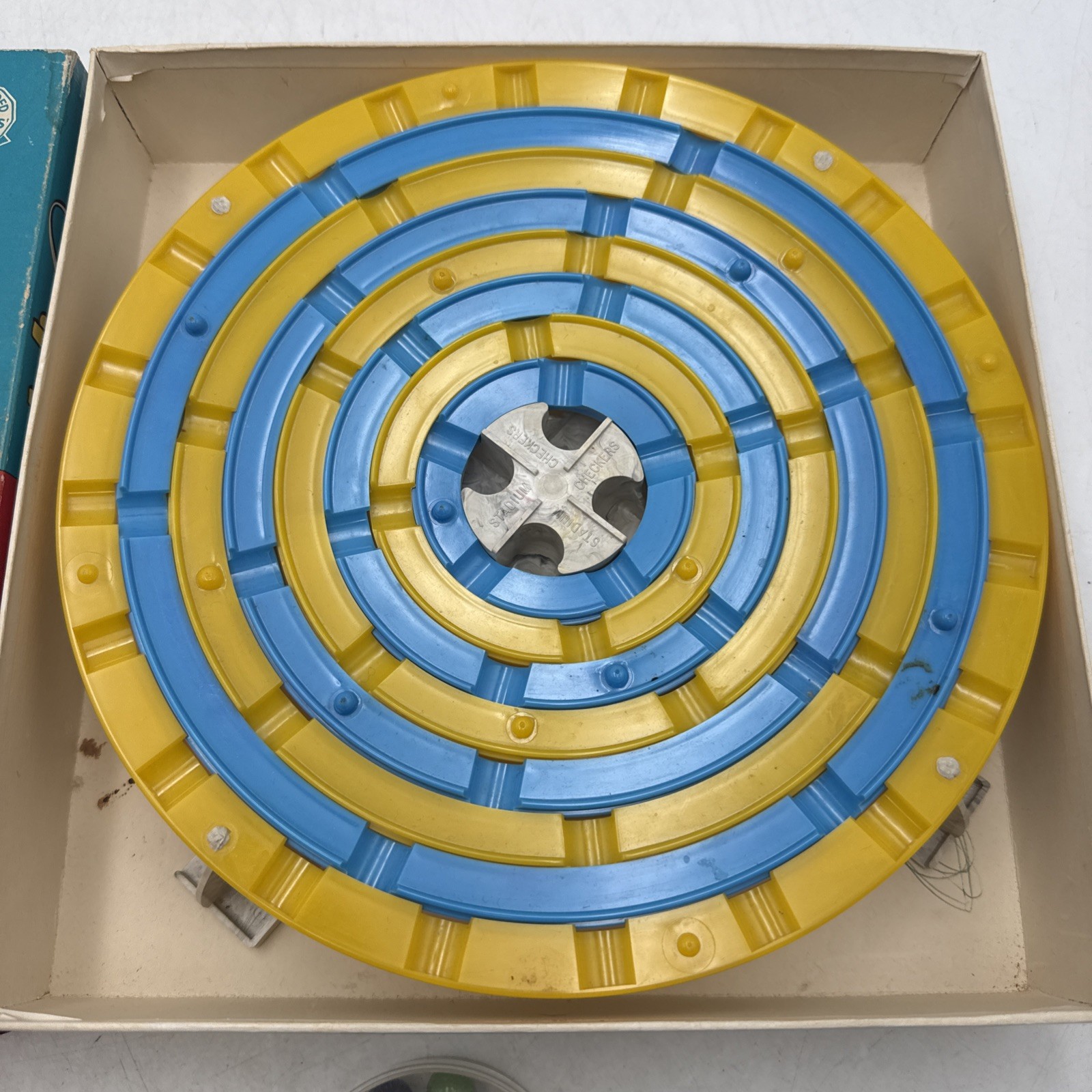 Vtg 1952 Stadium Checkers Board Game W. H Schaper Mfg Co. Complete Orig. Box