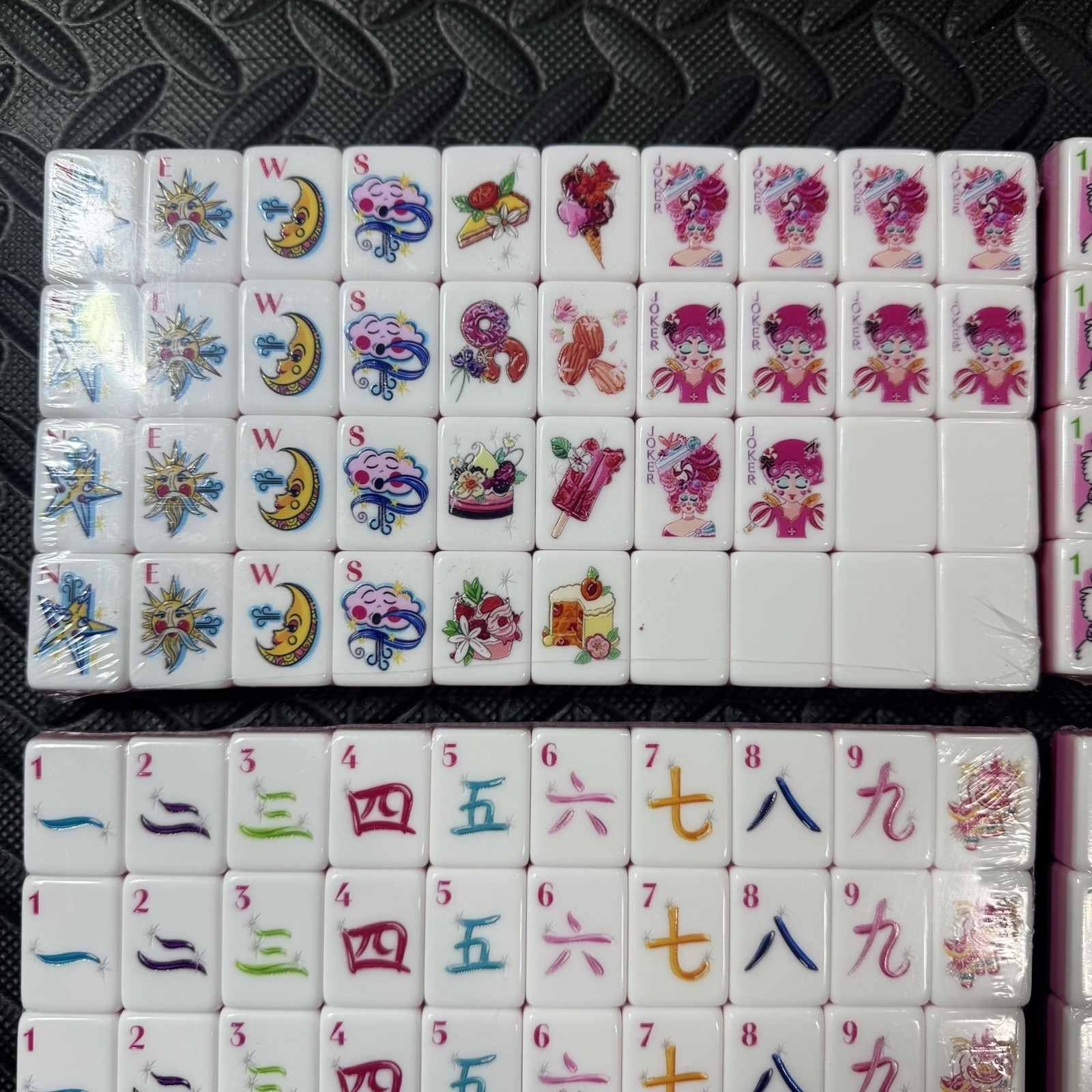 MAHJONG TILE SET PINK / Glitterville Ships from USA