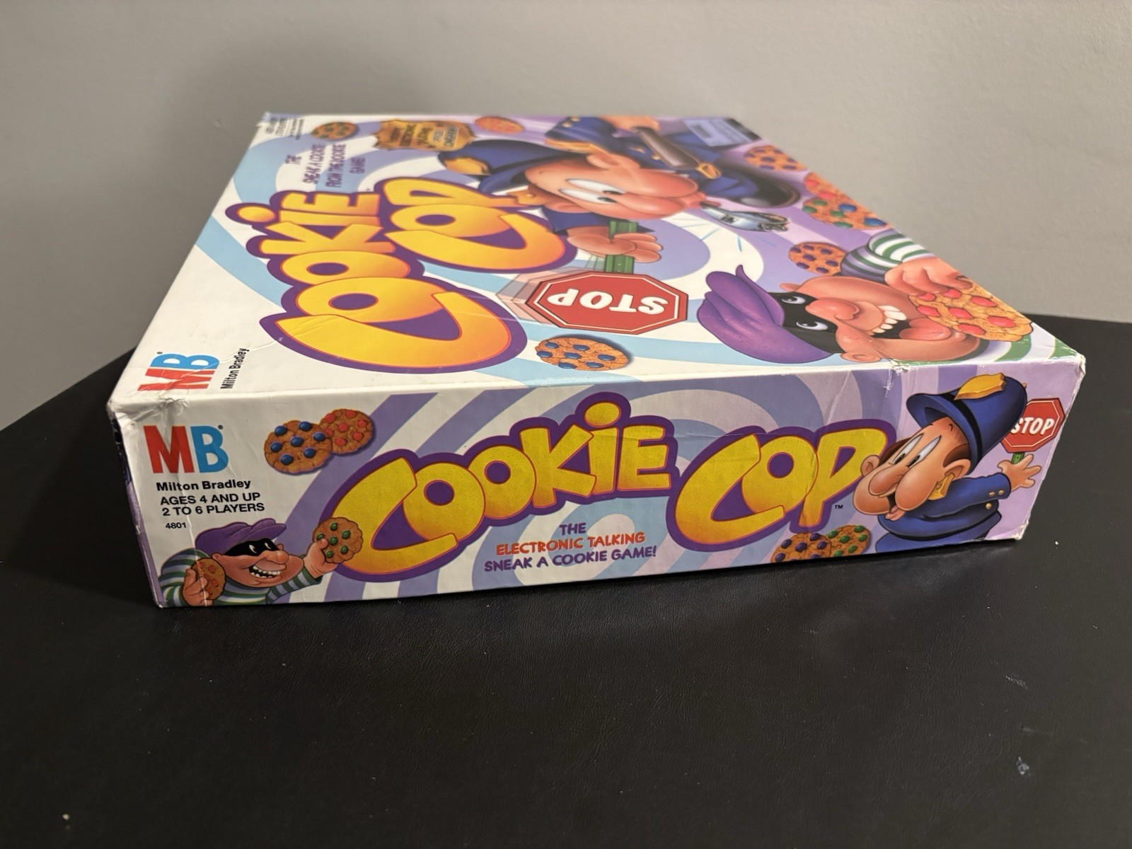 Cookie Cop Electronic Board Game Milton Bradley 1997 Cop Stand Not Fully Working