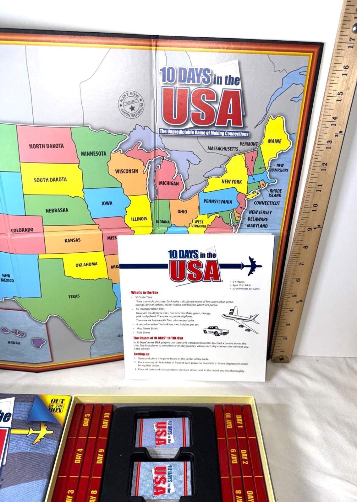10 Days In The USA Travel Strategy Board Game Complete 2-4 Players complete