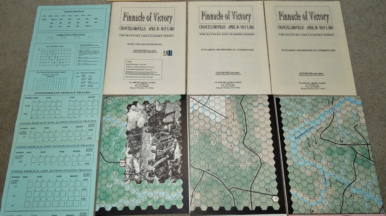 1992 Clash of Arms Games Chancellorsville: Pinnacle of Victory, ACW Game Unpunch