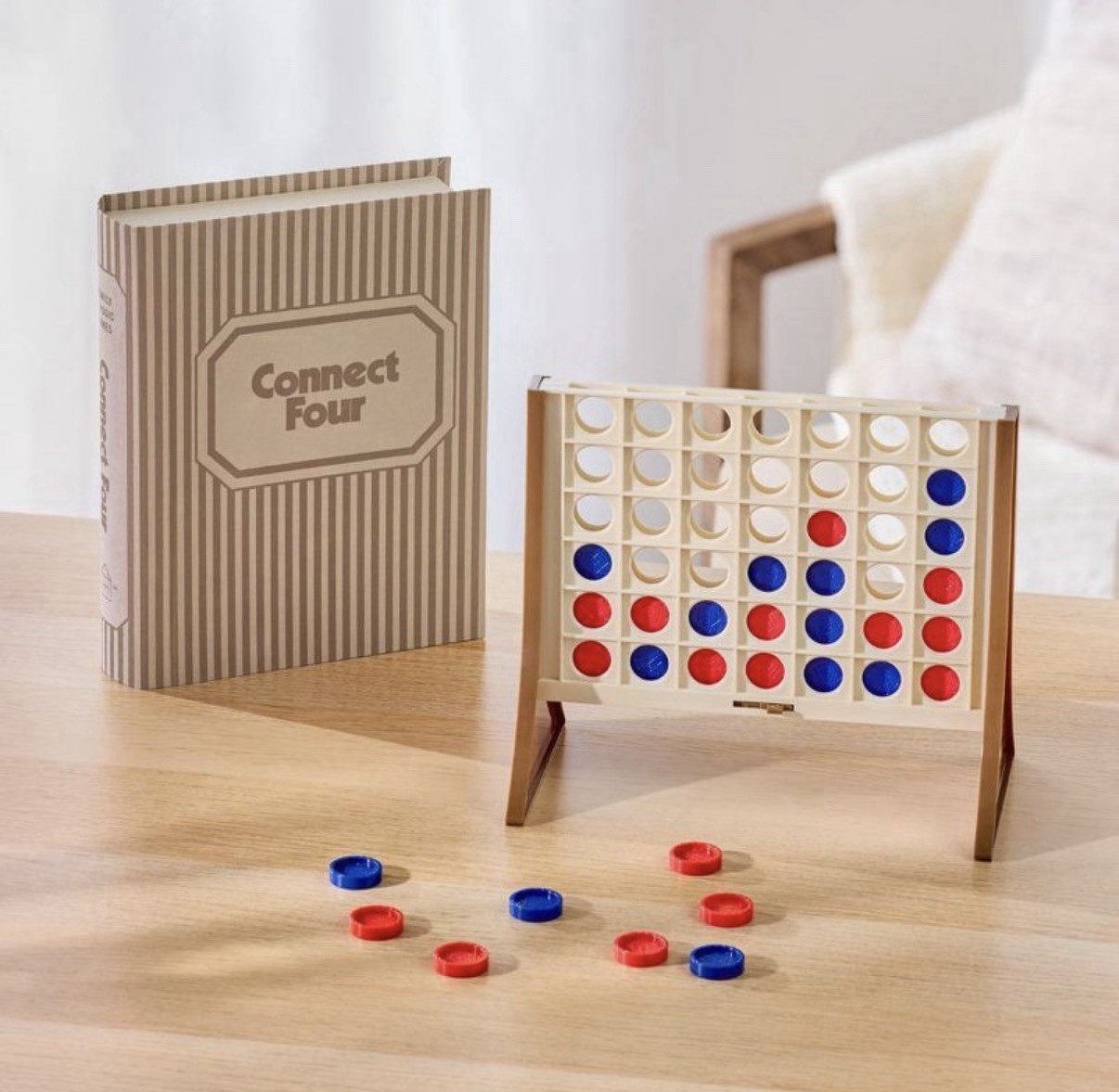 Connect 4 Board Game by Hearth & Hand with Magnolia, Ages 6+, 2 Players, BNIP