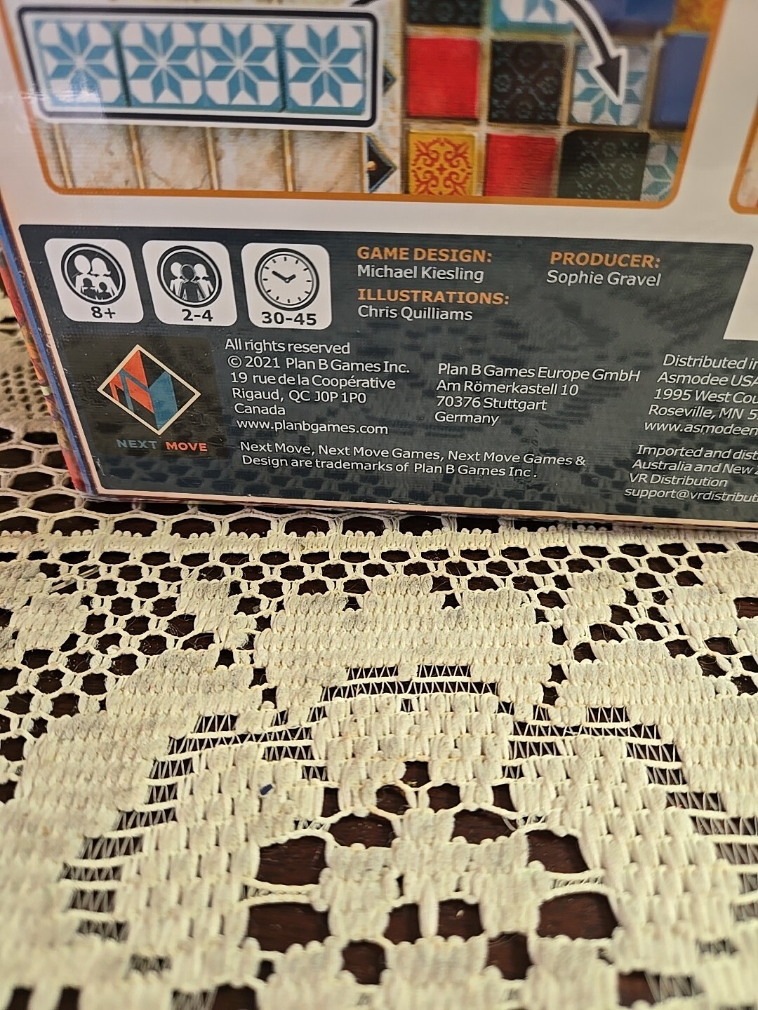 Azul Board Game 2021 Next Move Michael Kiesling Lay Tiles Royal Palace Moors NIB