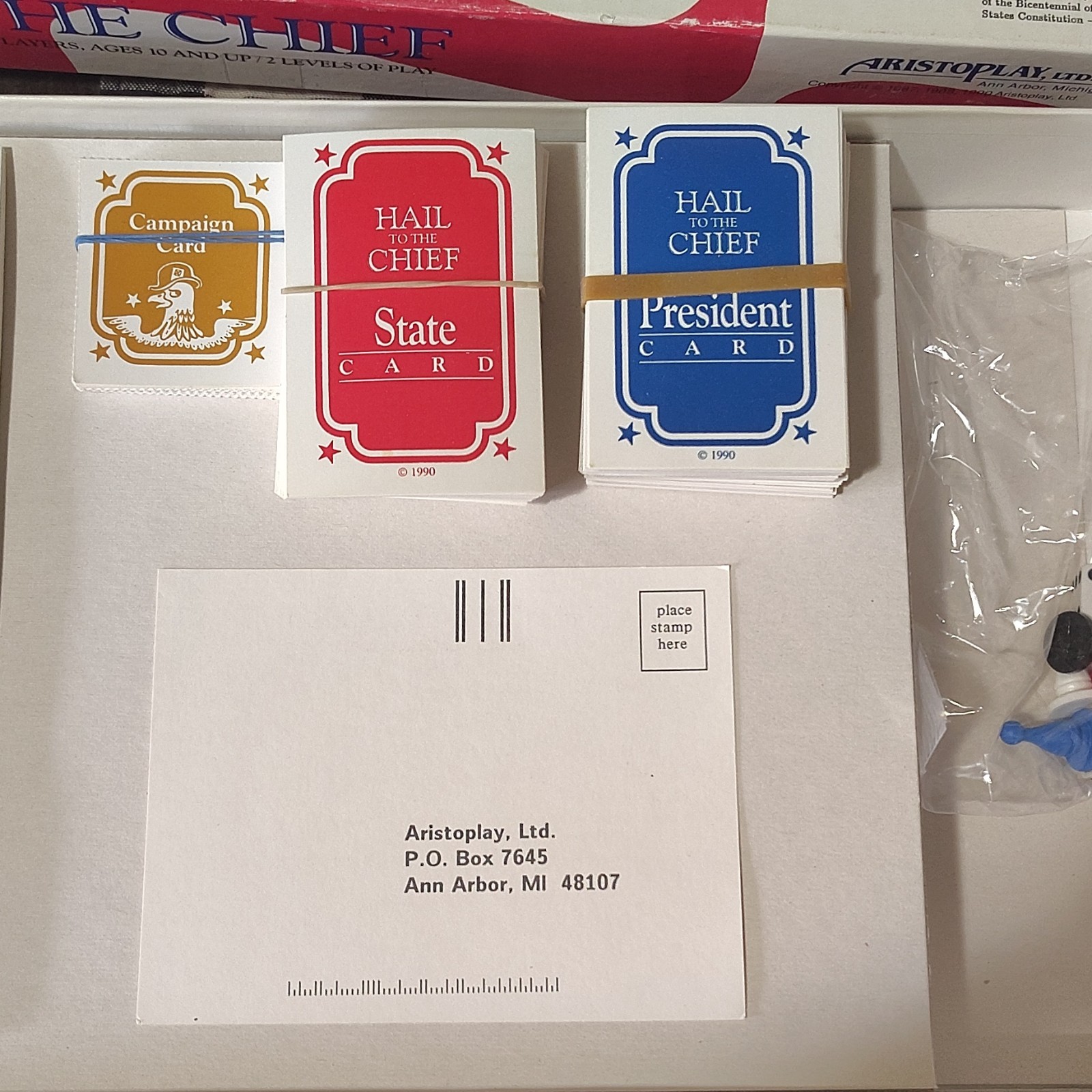 Aristoplay, Ltd. Hail to the Chief Board Game 1988 COMPLETE